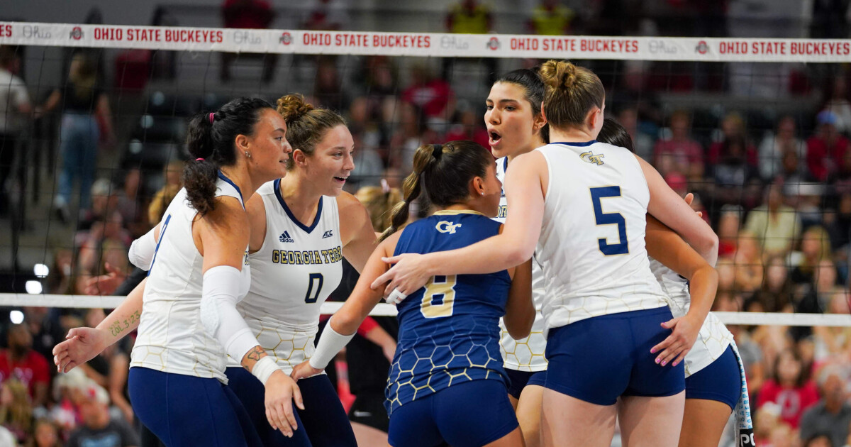 No. 11 Tech Volleyball Defeats No. 12 Ohio State for Third