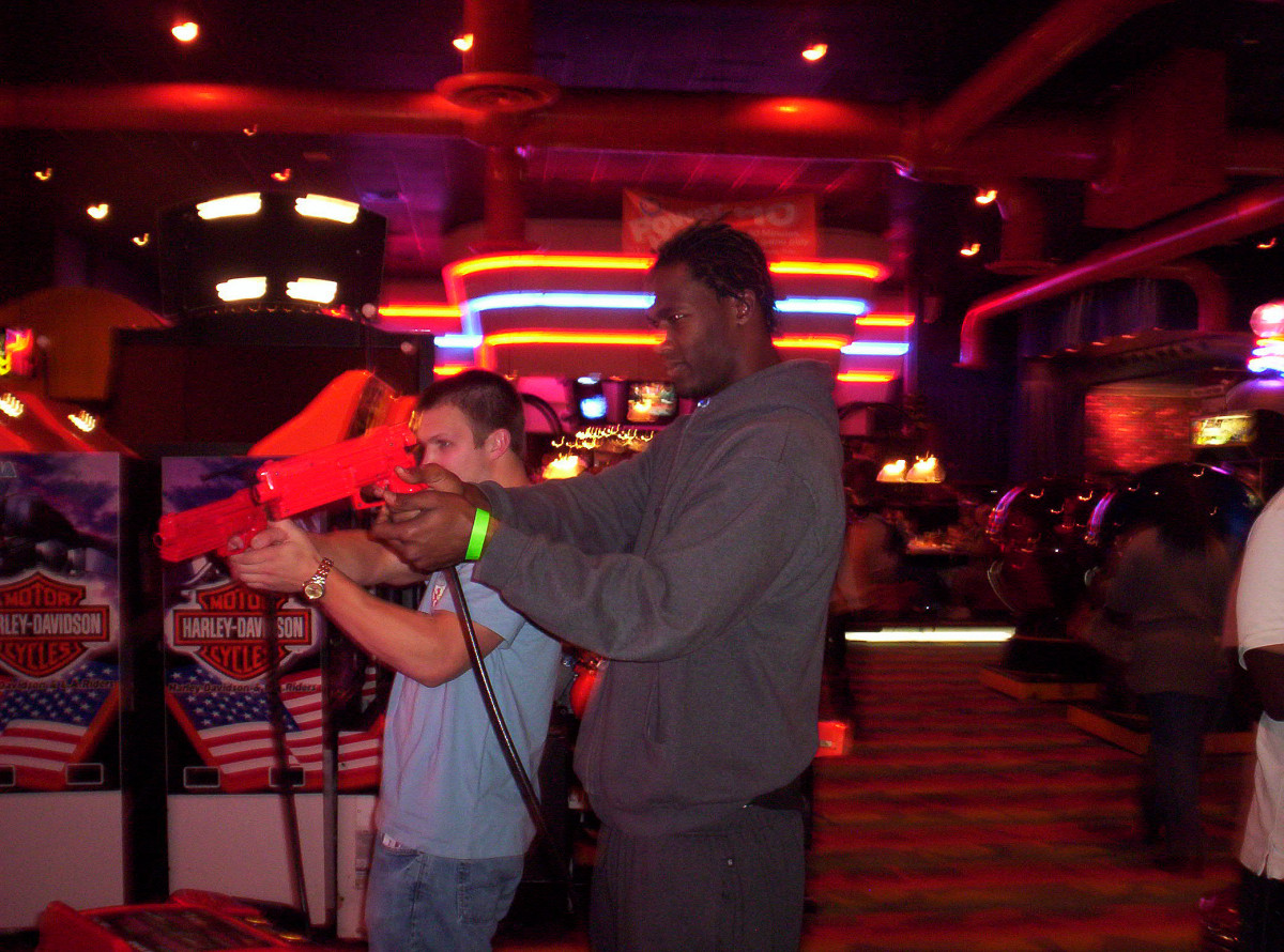 Michael Johnson at Dave and Buster's.