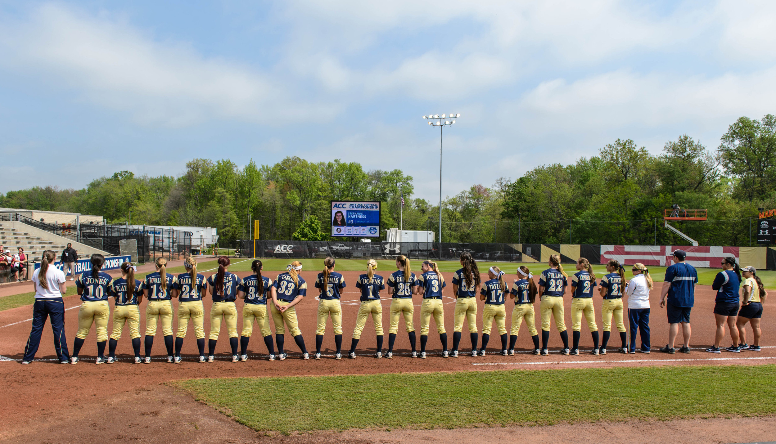 The team lines up after introductions