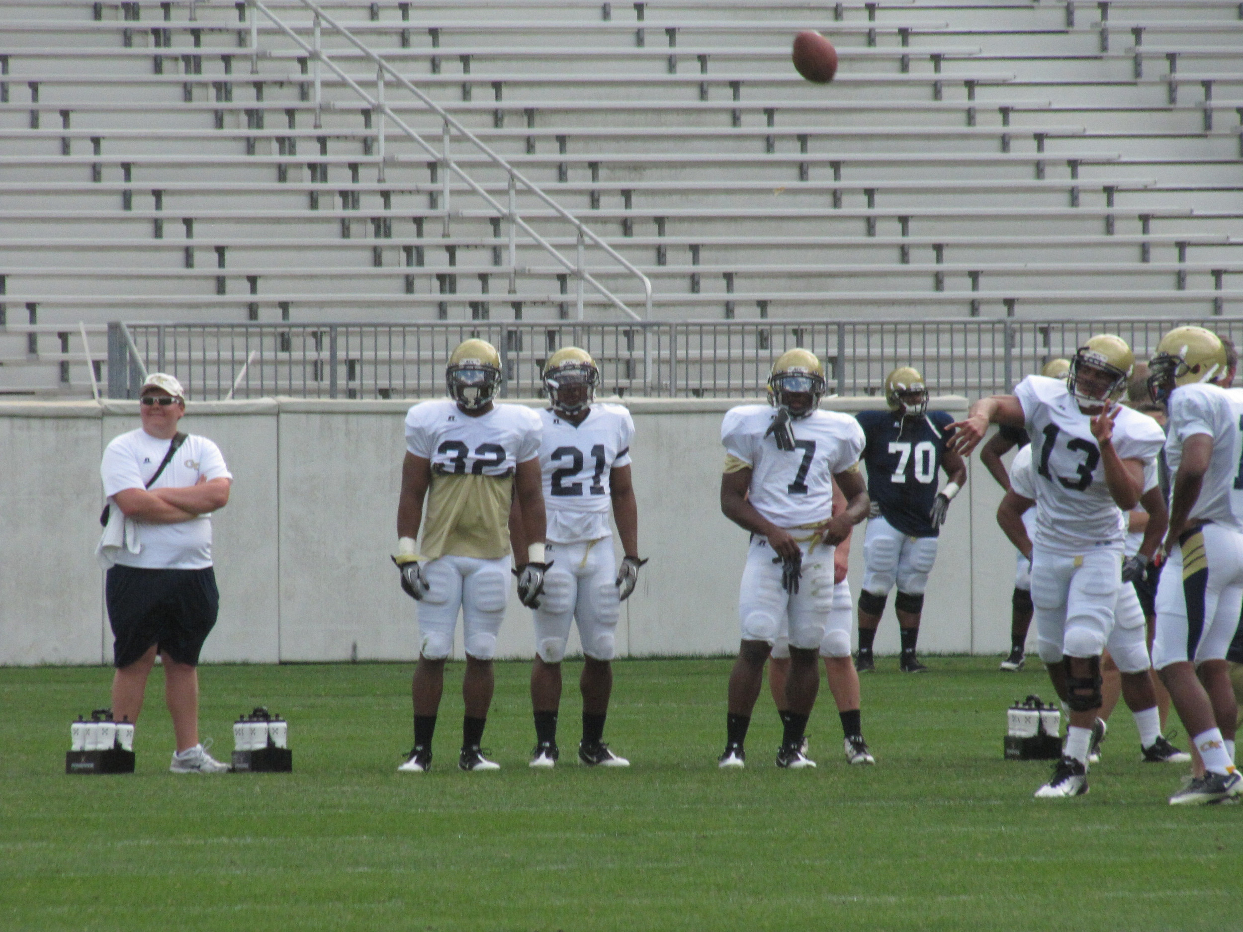 Tevin Washington - Georgia Tech Football Practice - April 4, 2011