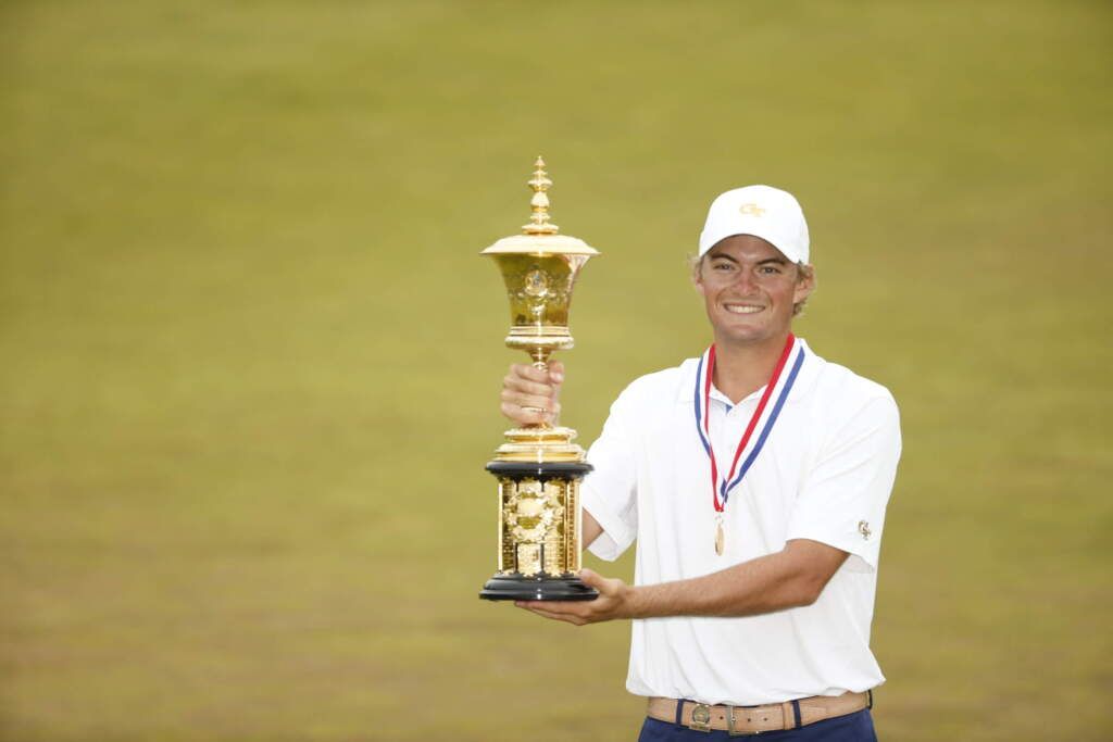 Tyler Strafaci - U.S. Amateur championship trophy, August 16, 2020