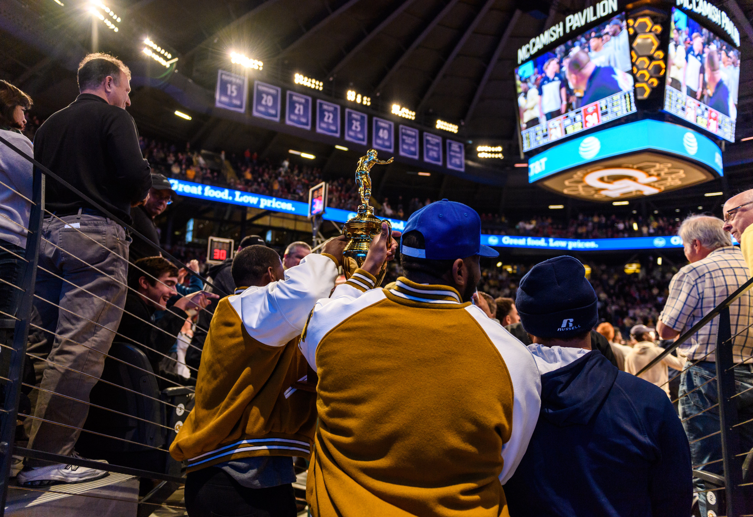 The Georgia Tech football team was honored at halftime