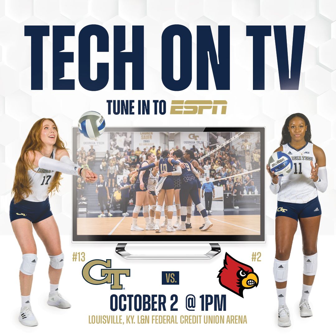 No. 13 Tech to Make First ESPN Appearance at No. 2 Louisville – Georgia Tech Yellow Jackets