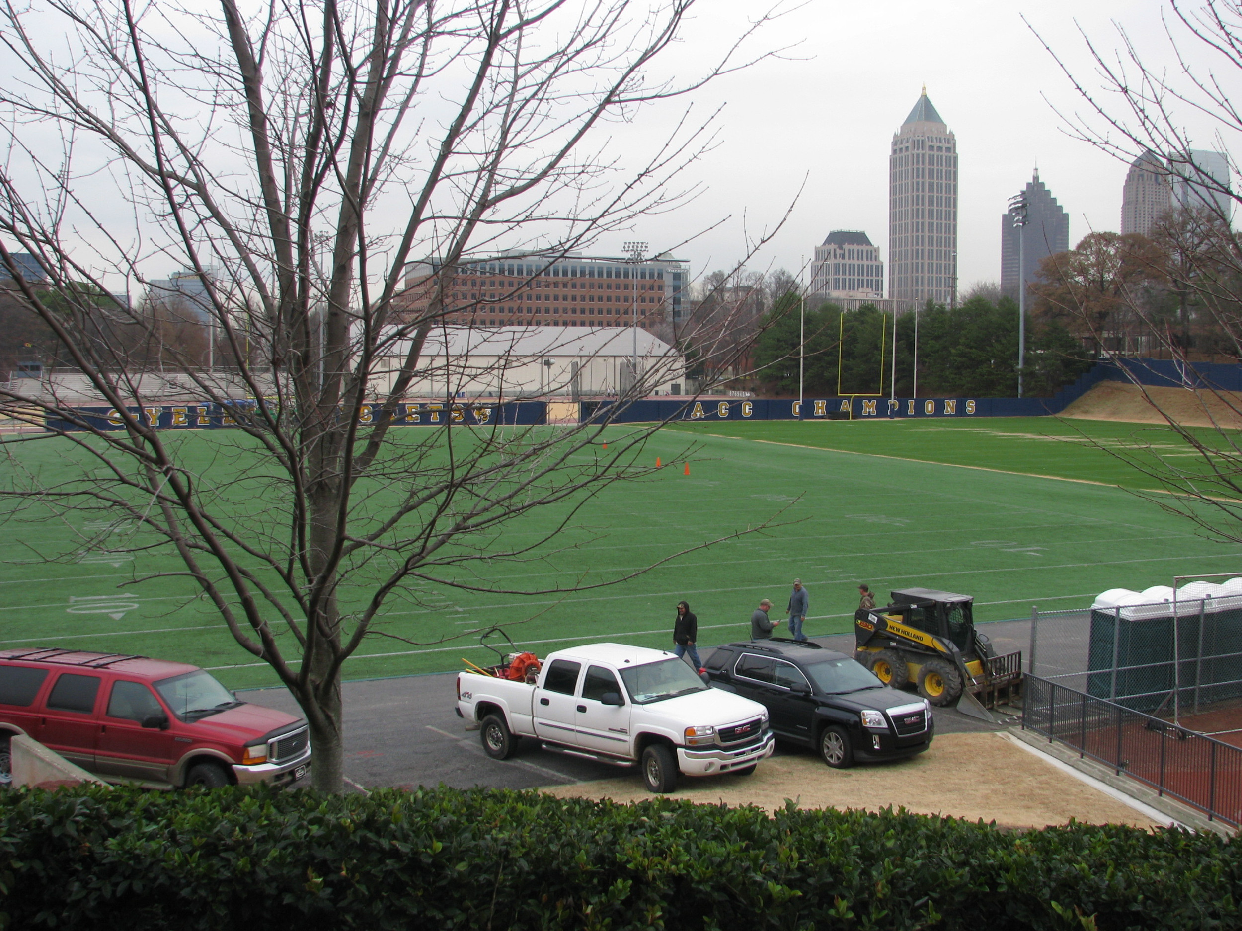 Football Practice Facility Construction - Jan. 6, 2011 - Getting ready to build
