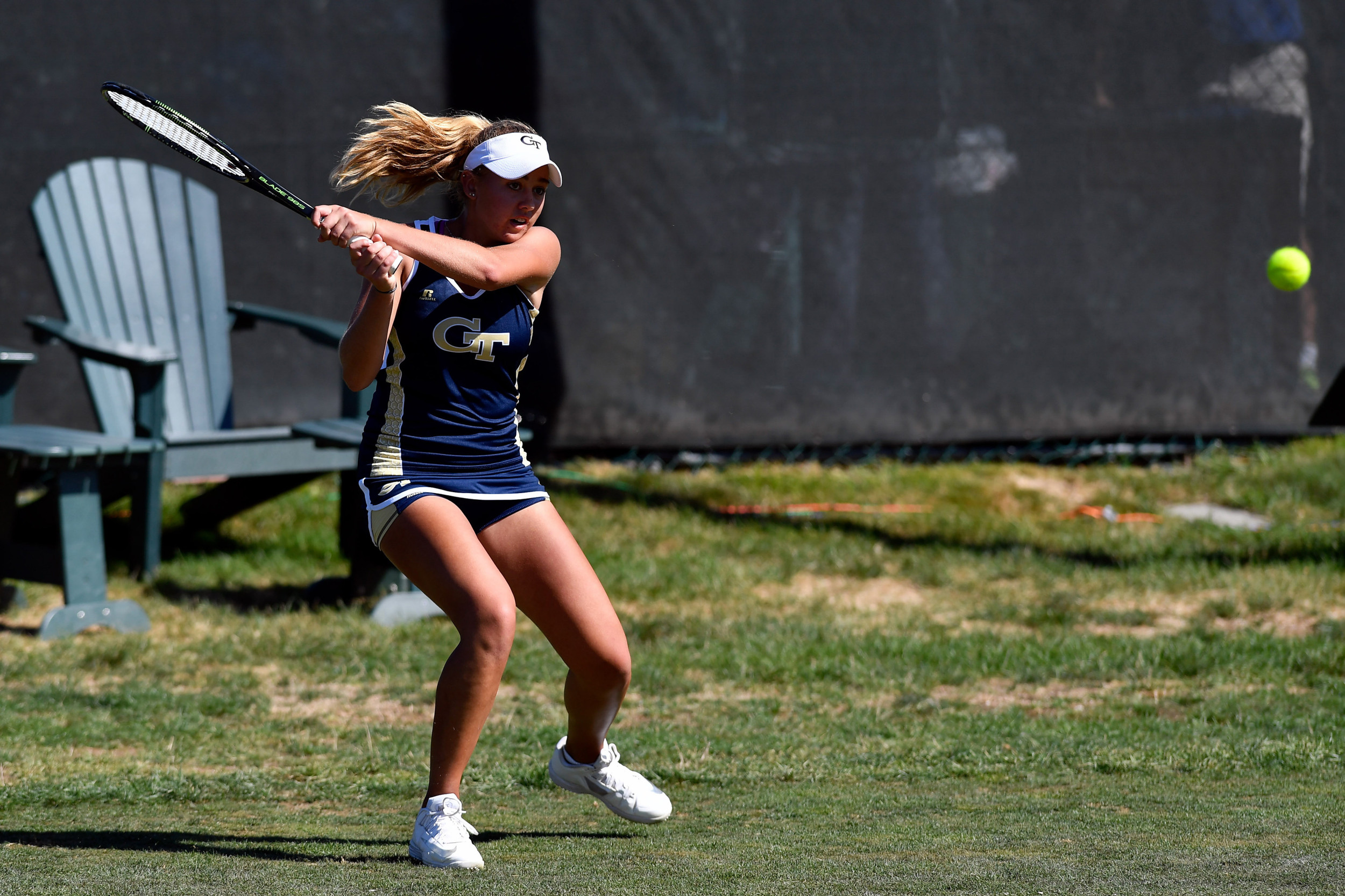 Georgia Tech's Nadia Gizdova competes during a match at the Hall of Fame Tennis Club. Credit: Brian Fluharty-USA TODAY Sports