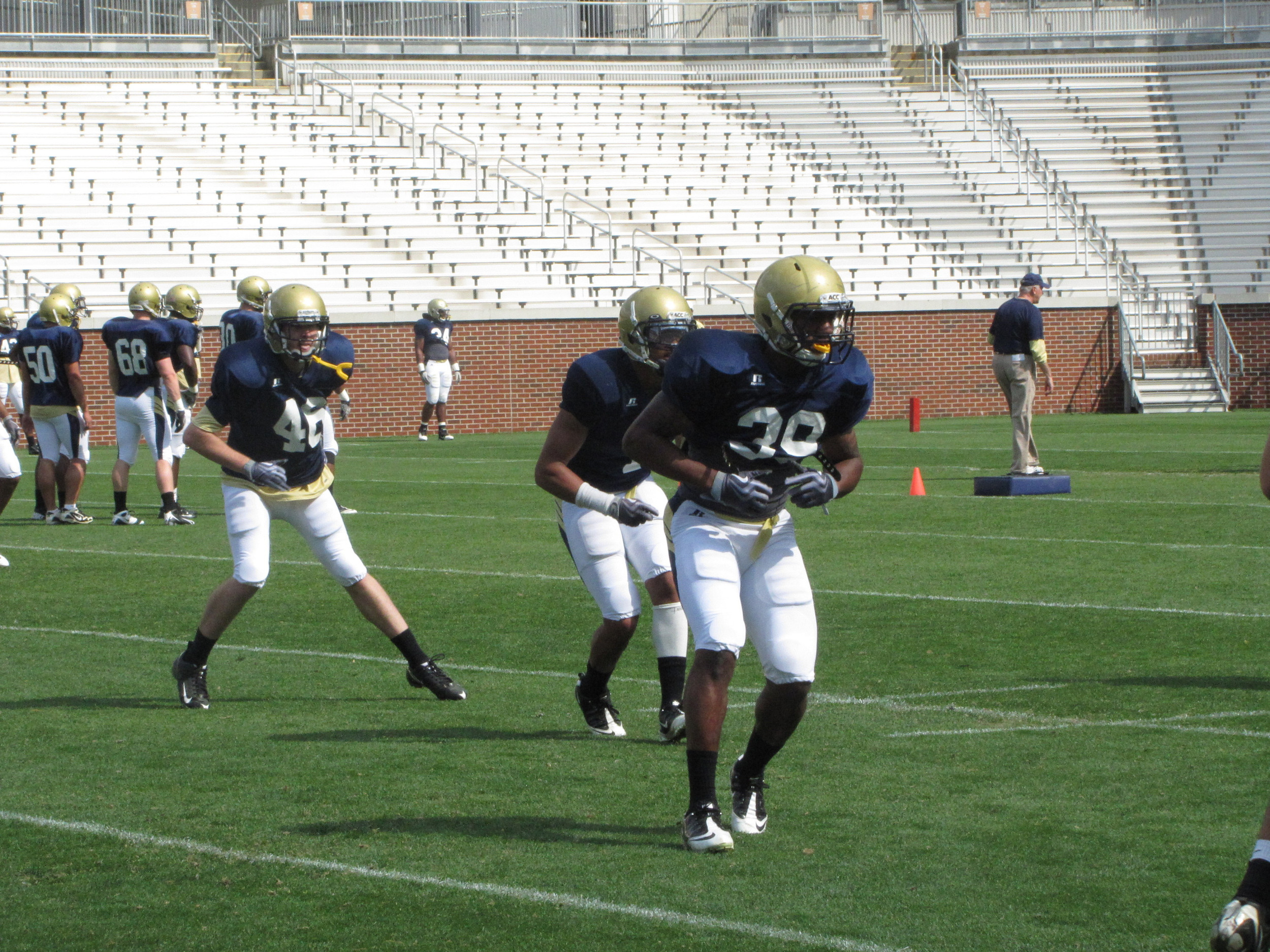 Fred Holton - Georgia Tech Football Practice - April 4, 2011