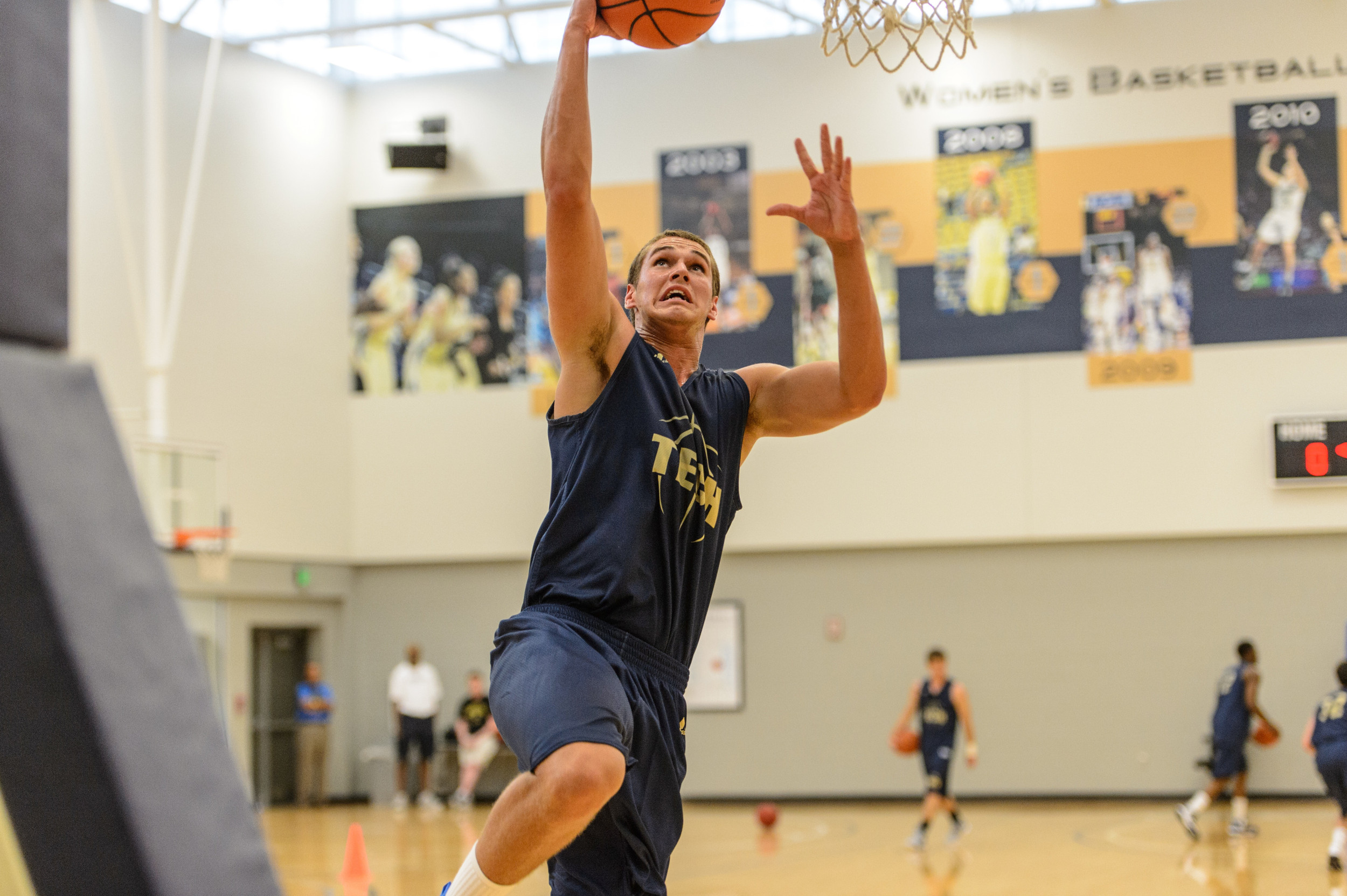 Rand Rowland during 2013 summer workouts at the Zelnak Center.