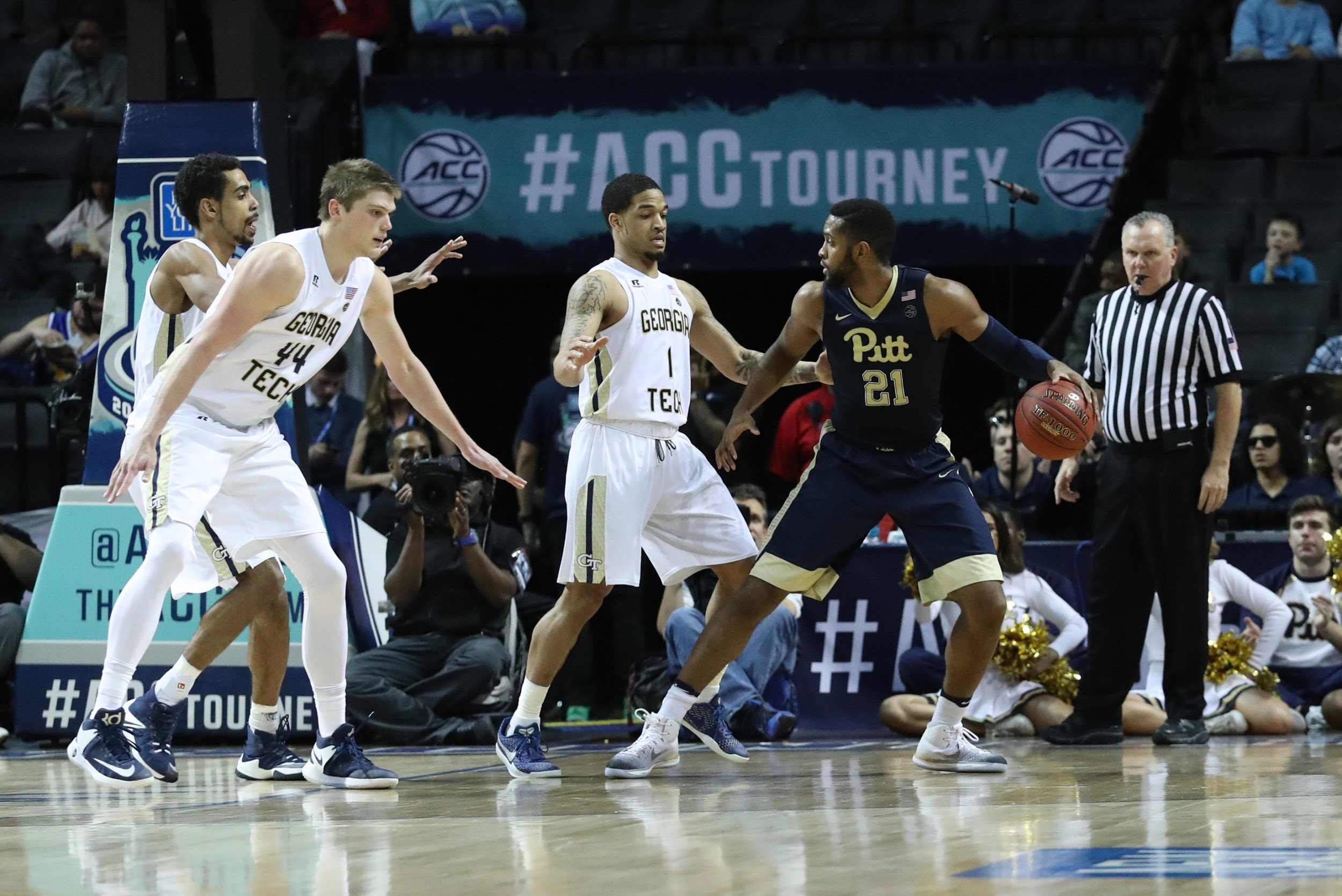 Guard Tadric Jackson defends during the second half during the ACC Conference Tournament at Barclays Center. Credit: Anthony Gruppuso-USA TODAY Sports