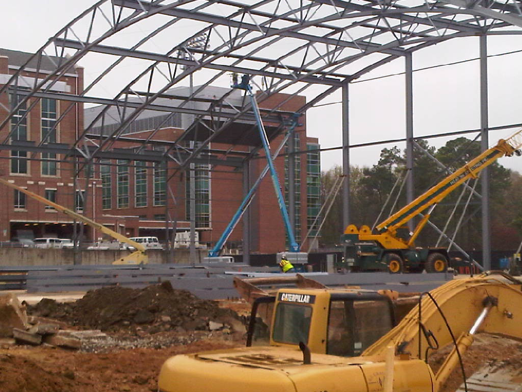 Photo taken on March 21, 2011 - Roof decking begins