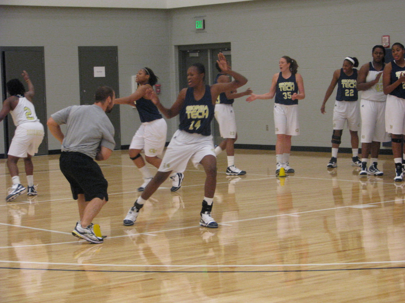 Team warm ups for practice