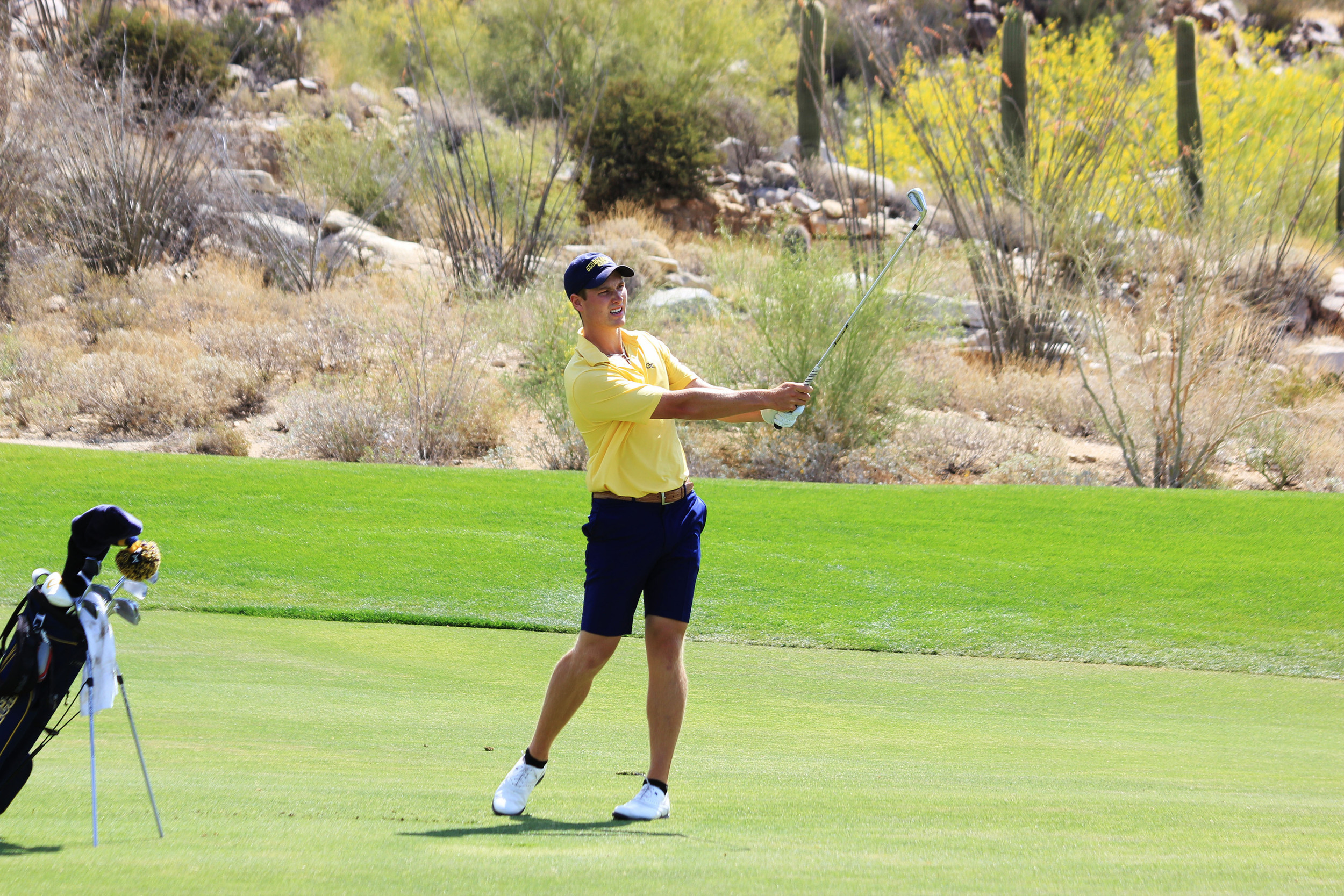 Vincent Whaley during the second round of the NCAA Tucson Golf Regional, Gallery Golf Club, Marana, Ariz.