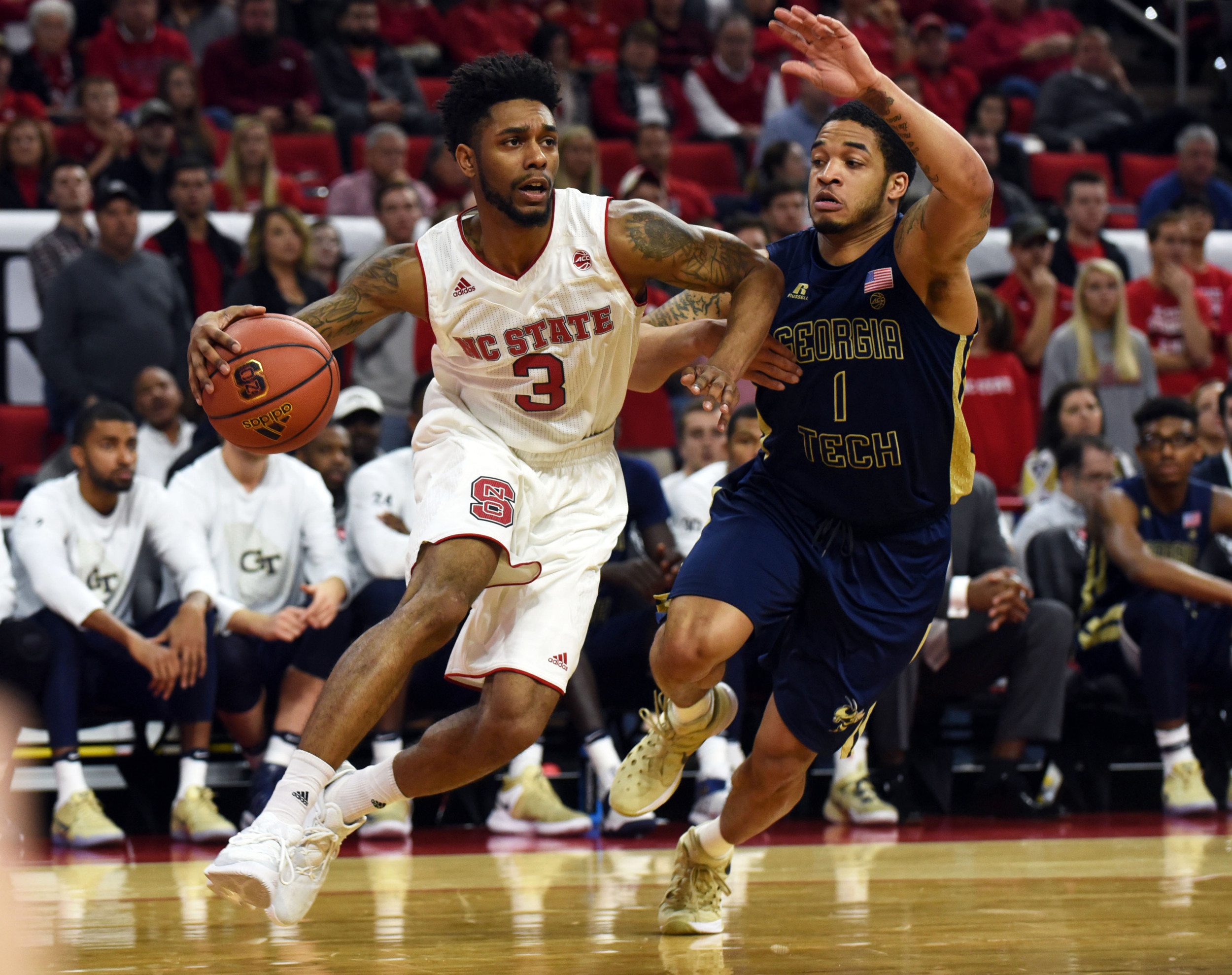 Guard Tadric Jackson defends during the first half. Credit: Rob Kinnan-USA TODAY Sports