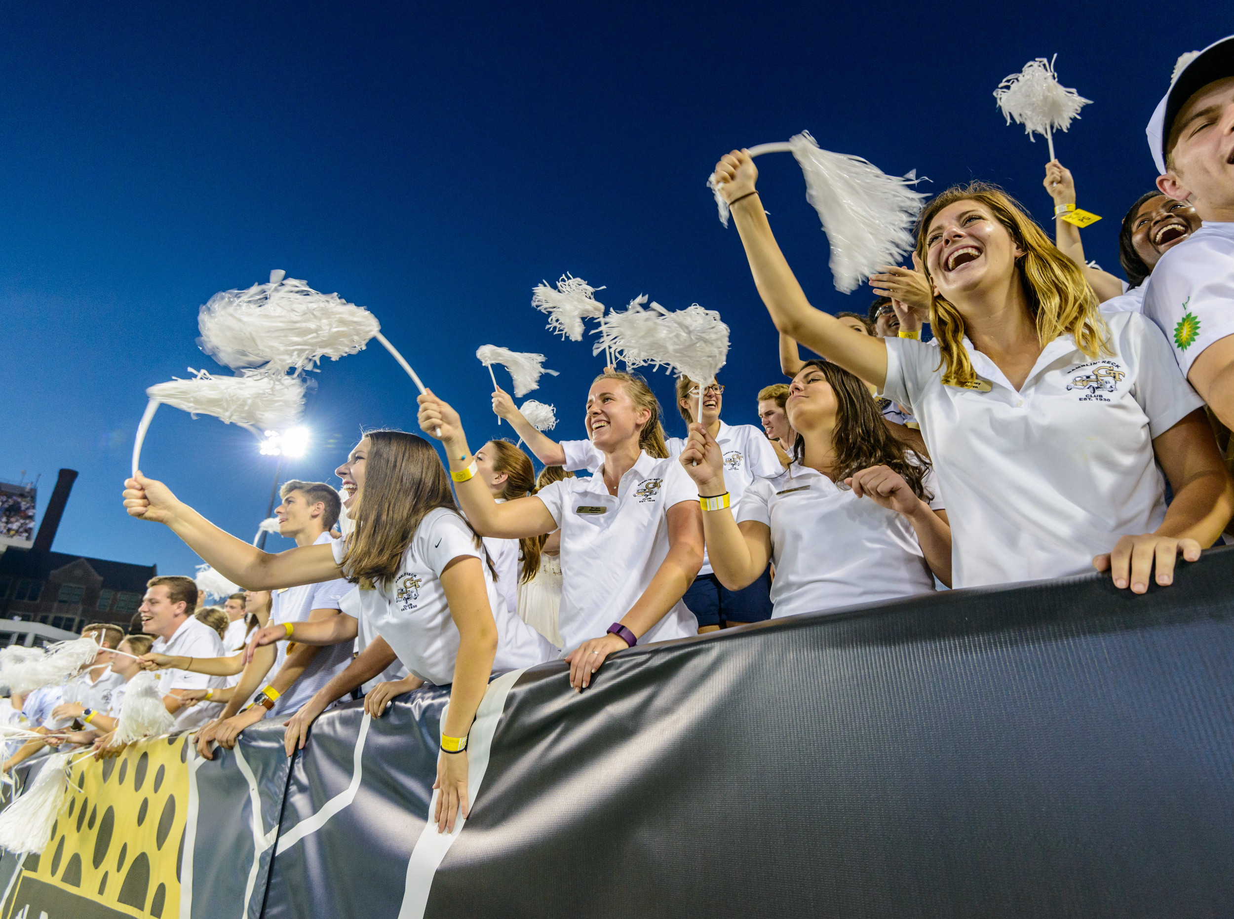 Ramblin' Reck Club cheers on the team