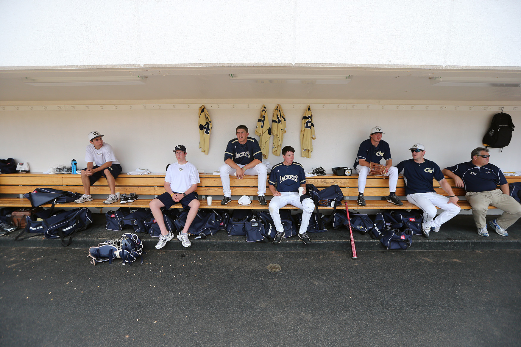 Georgia Tech dugout (Photo by Josh McCoy)
