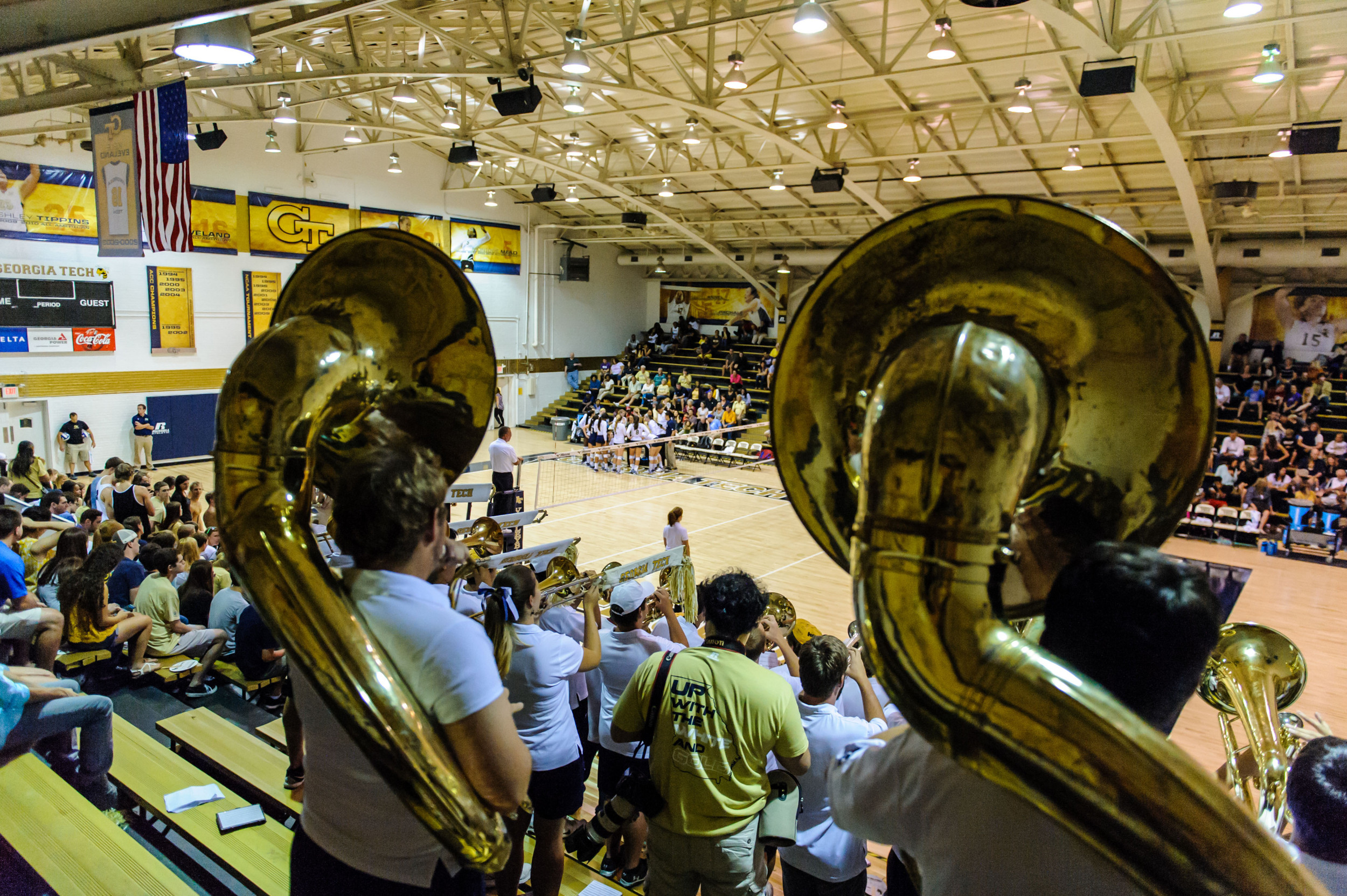 The view from behind the band in O'Keefe