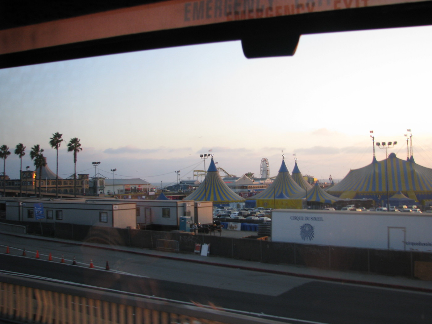 On the bus heading to Duke's in Malibu for dinner