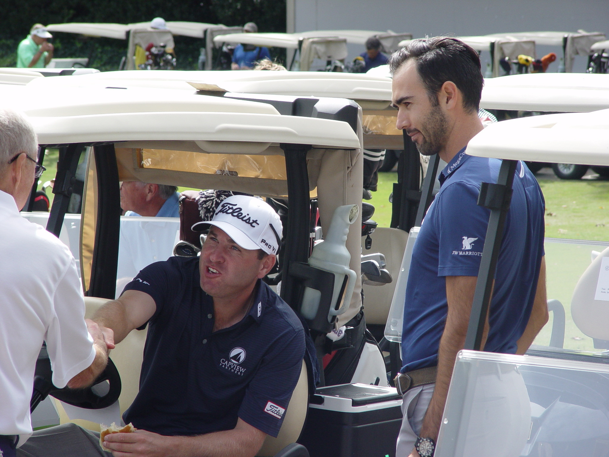 Matt Weibring and Cameron Tringale at the Ramblinwreck Cup - Golf Club of Georgia, October 5, 2015