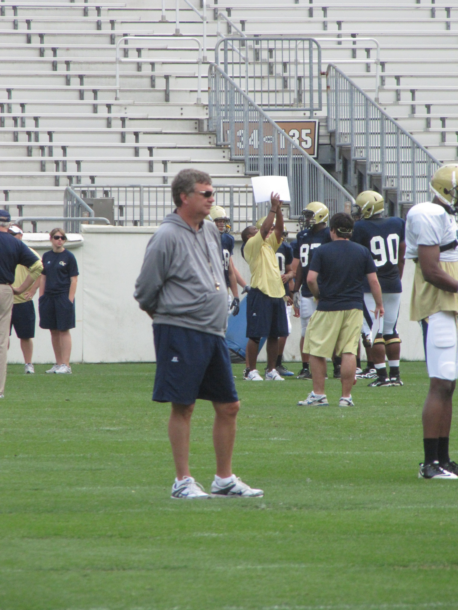 Head Coach Paul Johnson - Georgia Tech Football Practice - April 4, 2011