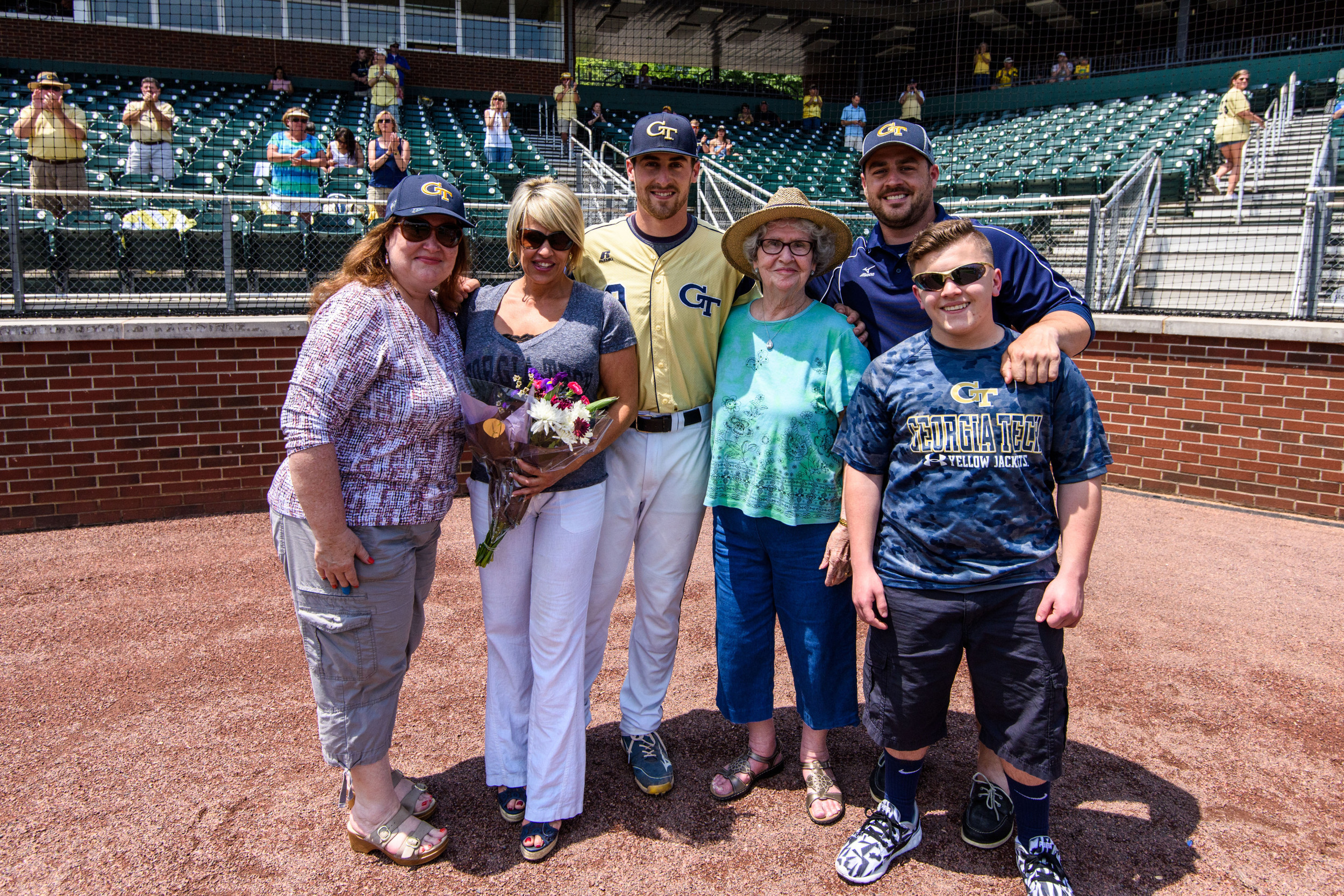 A.J. Murray (9) and family