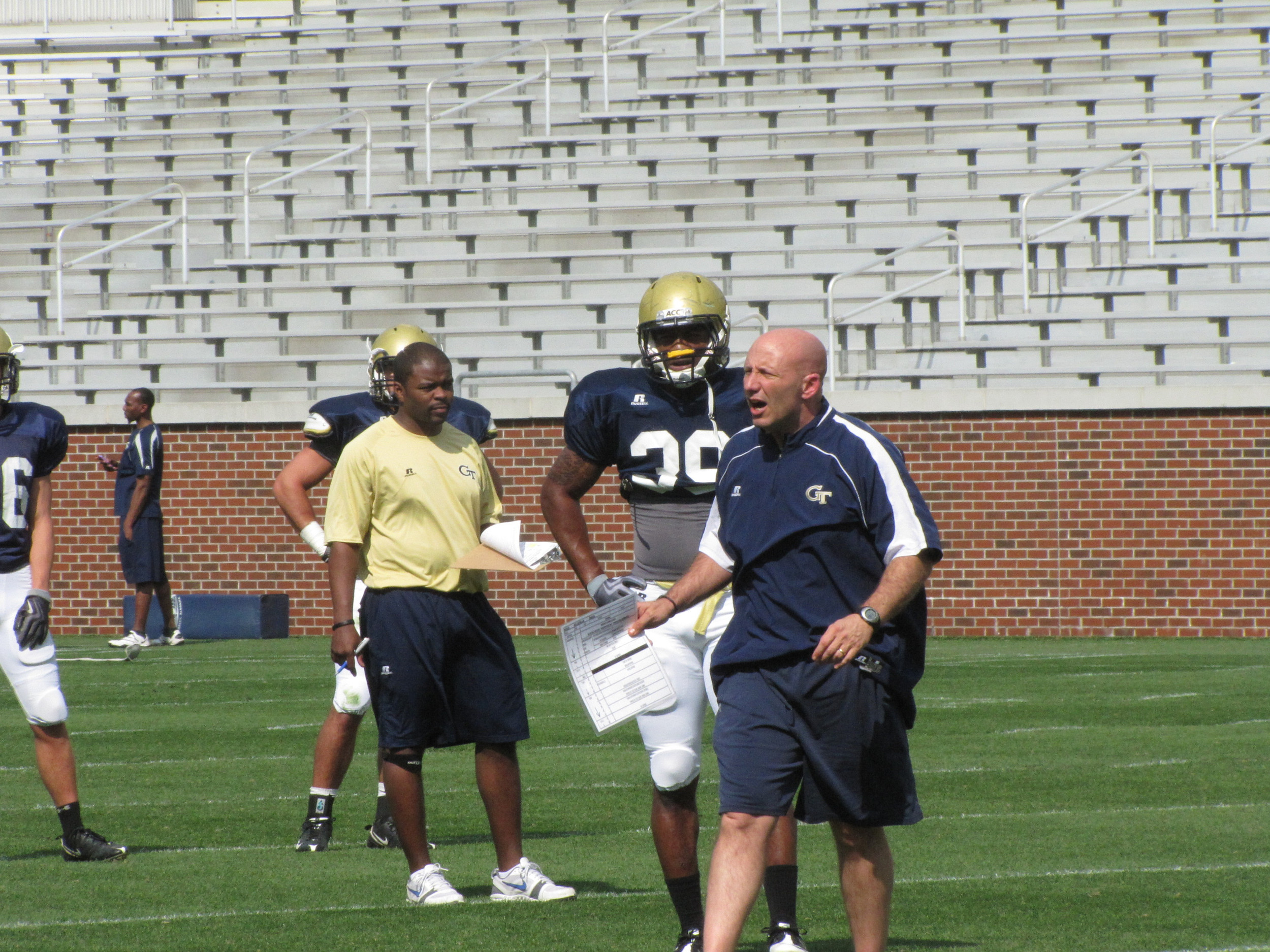 Coach Charles Kelly - Georgia Tech Football Practice - April 4, 2011