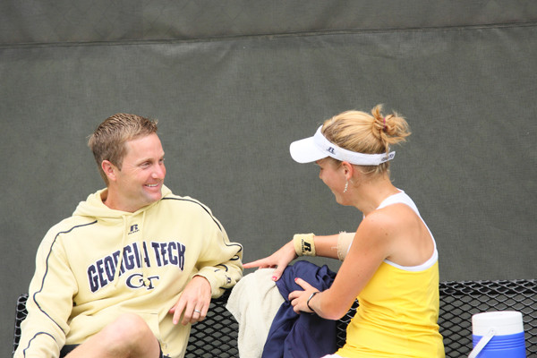 Volunteer Assistant Coach Jeff Wilson with Lynn Blau