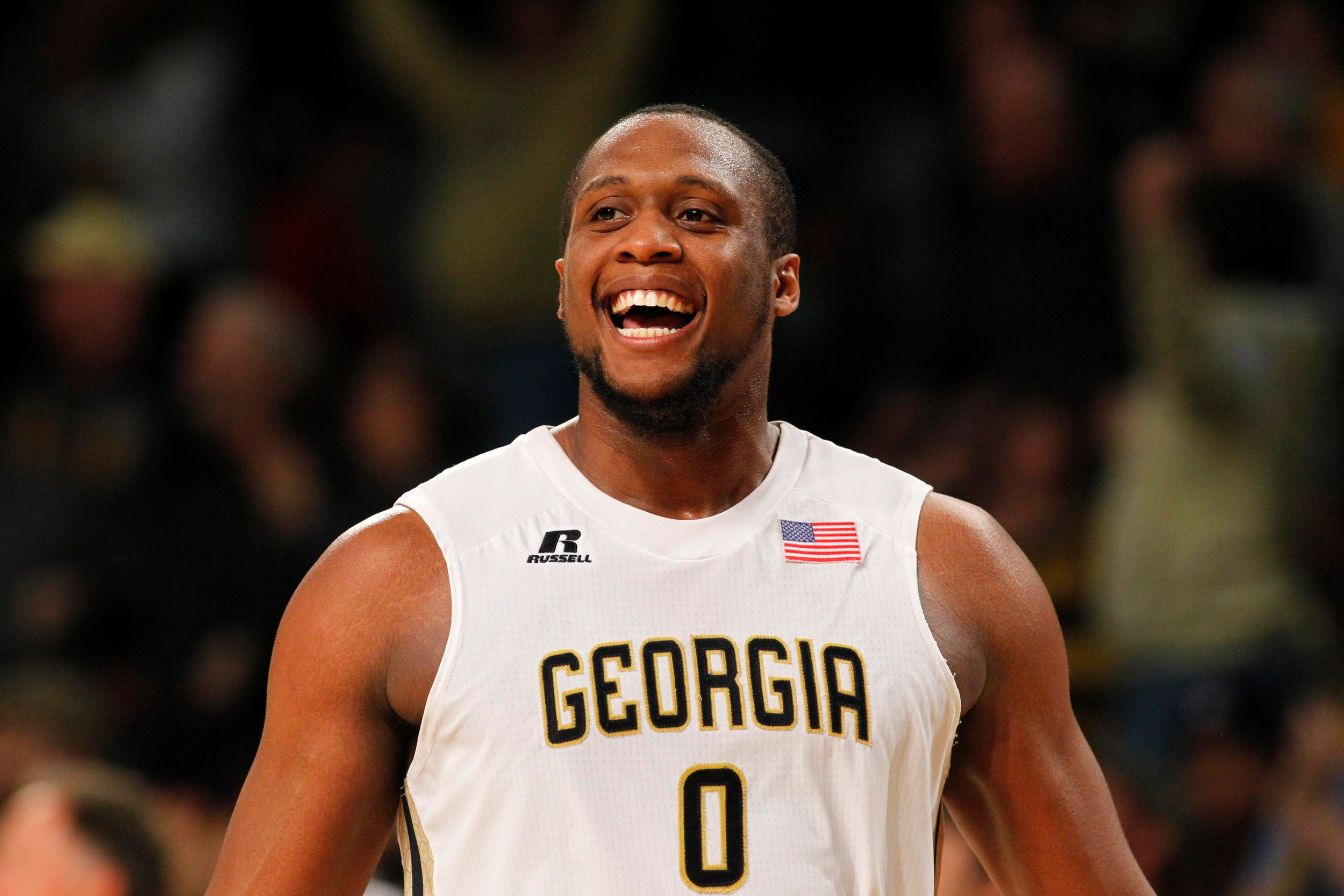 Charles Mitchell shows emotion against the Virginia Cavaliers. Brett Davis-USA TODAY Sports