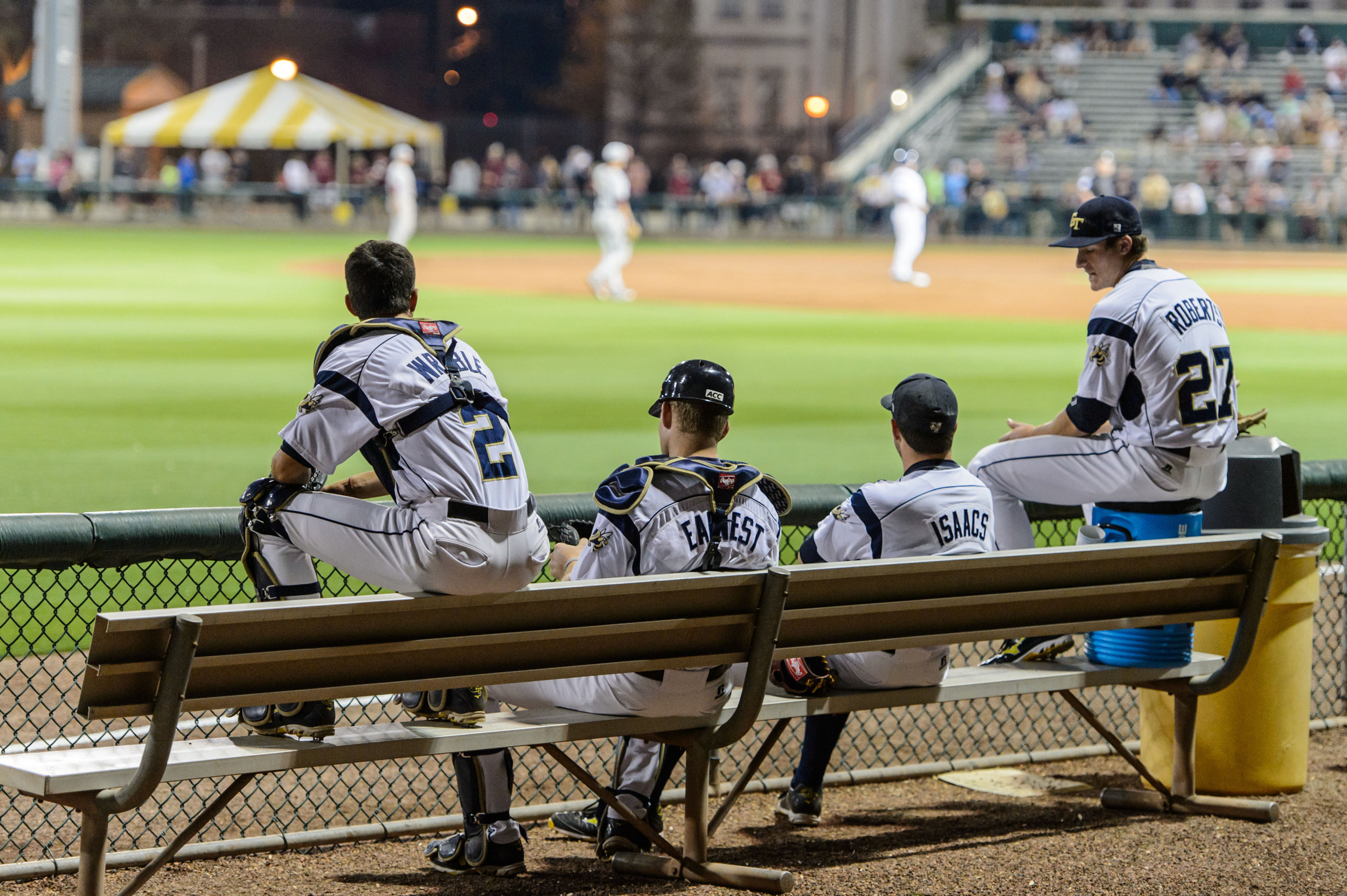 Mitch Earnest (29), Dusty Isaacs (28), Jonathan Roberts (27), Grant Wruble (2)