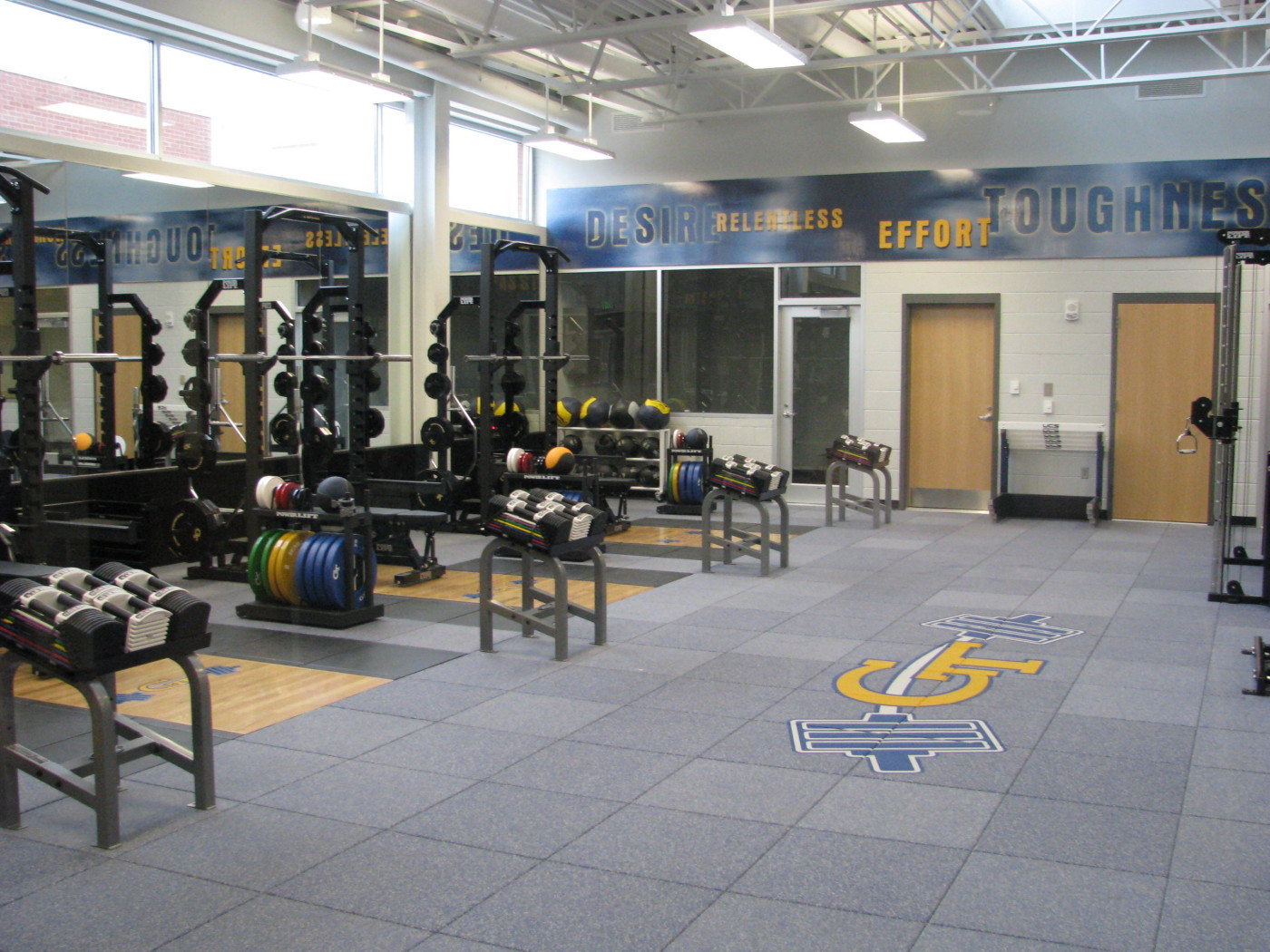 The weight room is ready to go in the Zelank Center