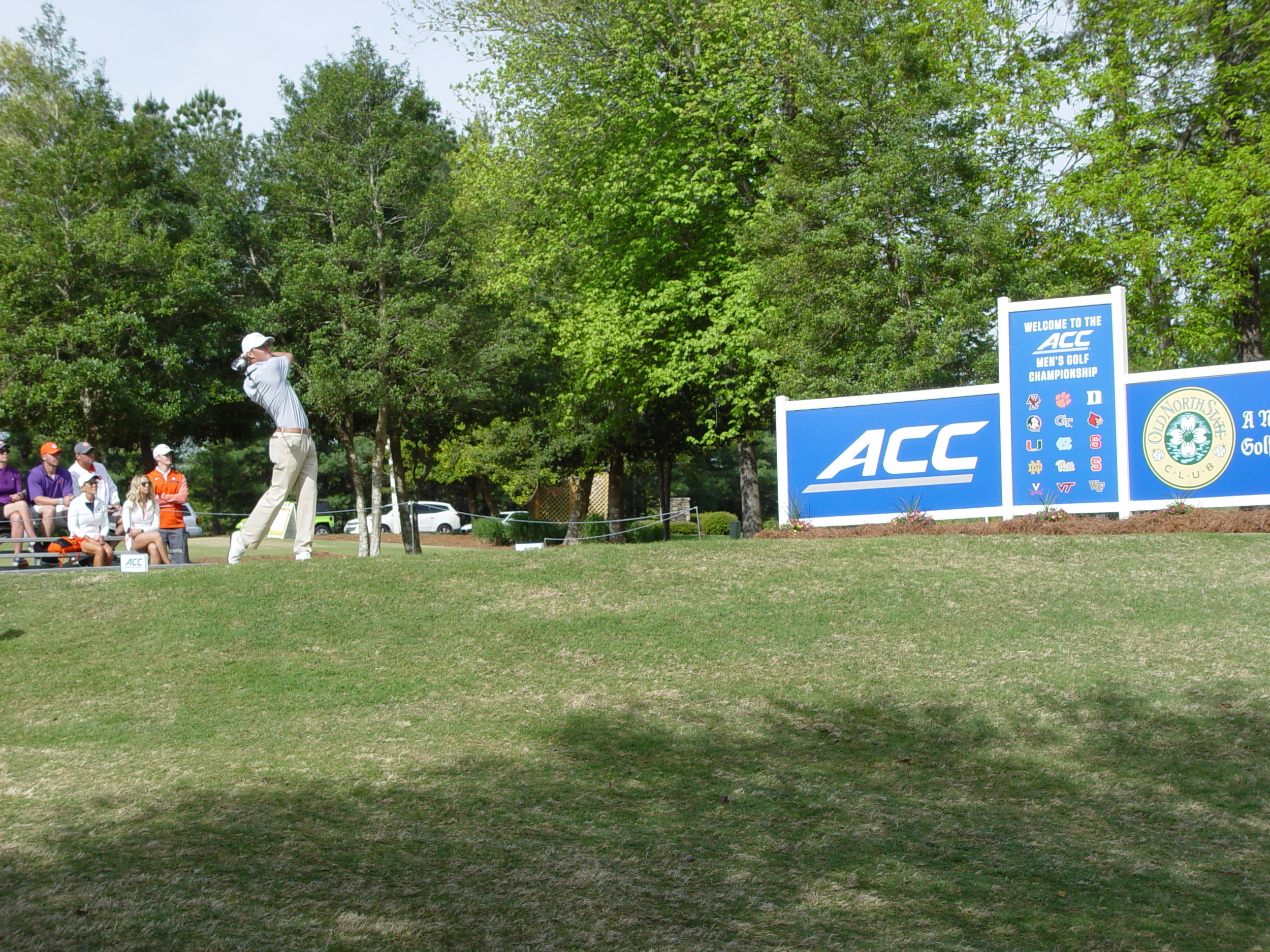 Georgia Tech sophomore Tyler Strafaci in the final round of the ACC Men's Golf Championship, April 22, 2018, Old North State Club, New London, N.C.