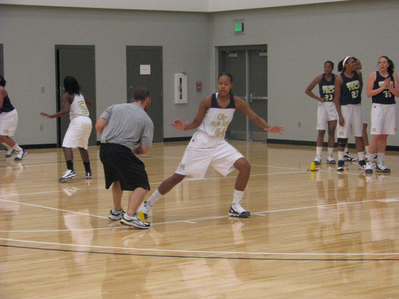 Team warm ups for practice