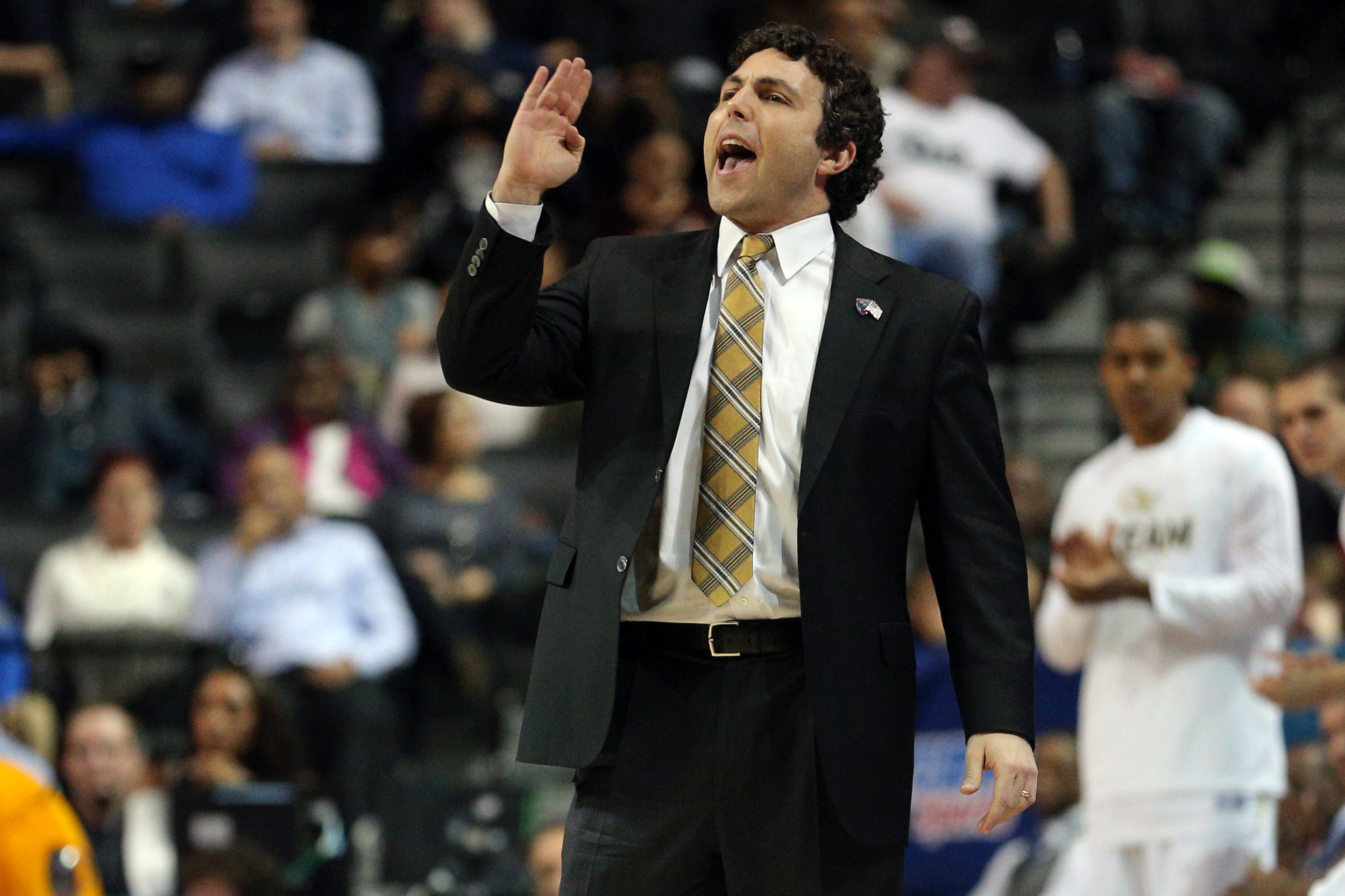 Head coach Josh Pastner coaches against the Pittsburgh Panthers during the first half of an ACC Conference Tournament game at Barclays Center. Credit: Brad Penner-USA TODAY Sports