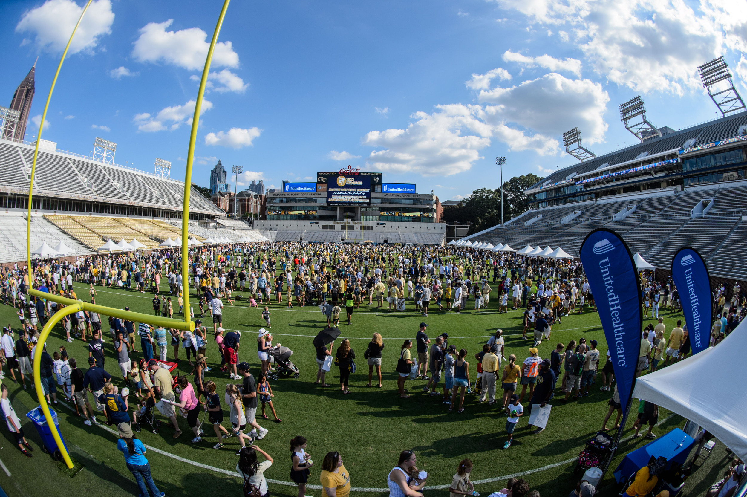 An estimated crowd of about 5,000 attended the Yellow Jackets' Fan Day event