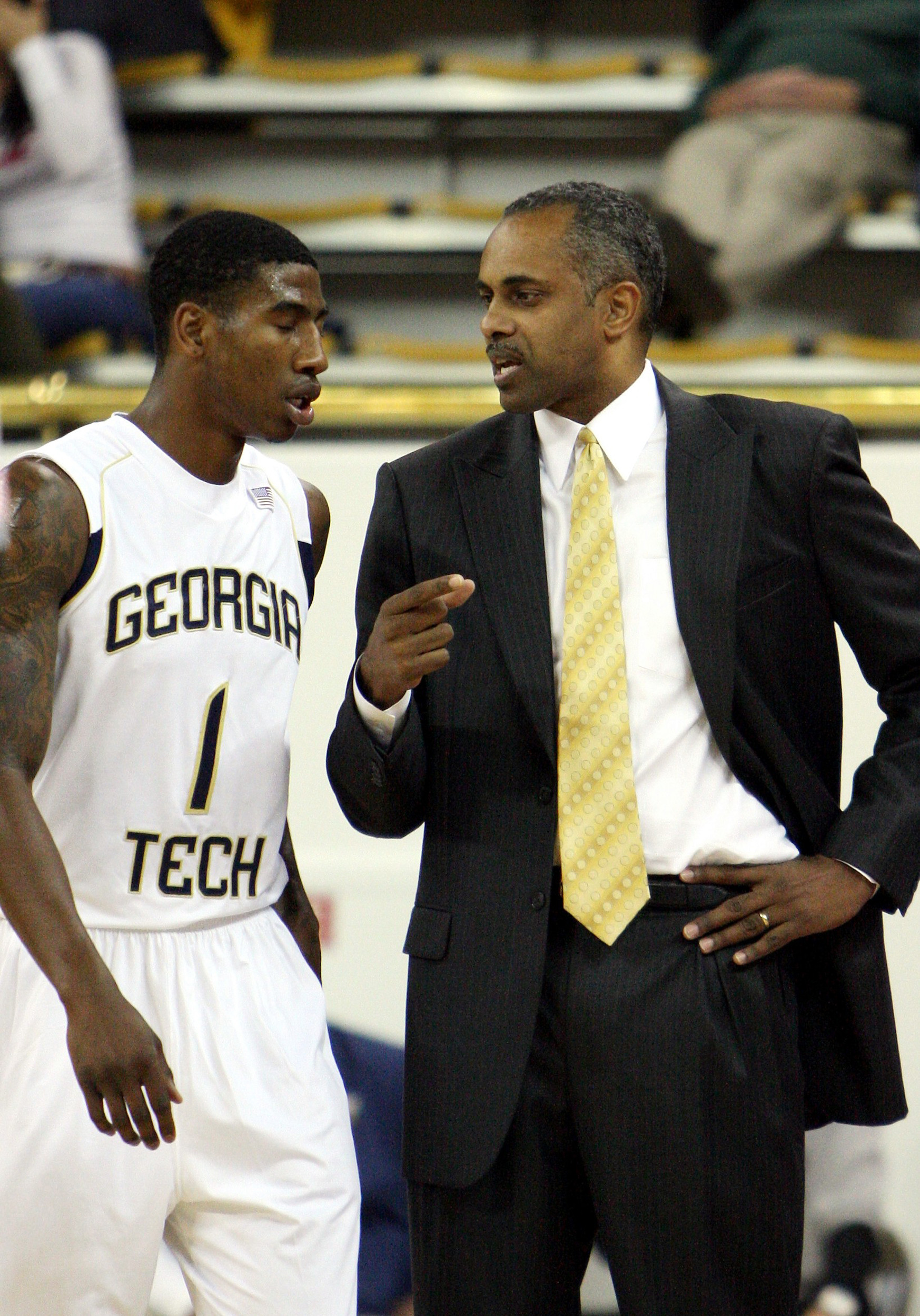 Head Coach Paul Hewitt with Iman Shumpert