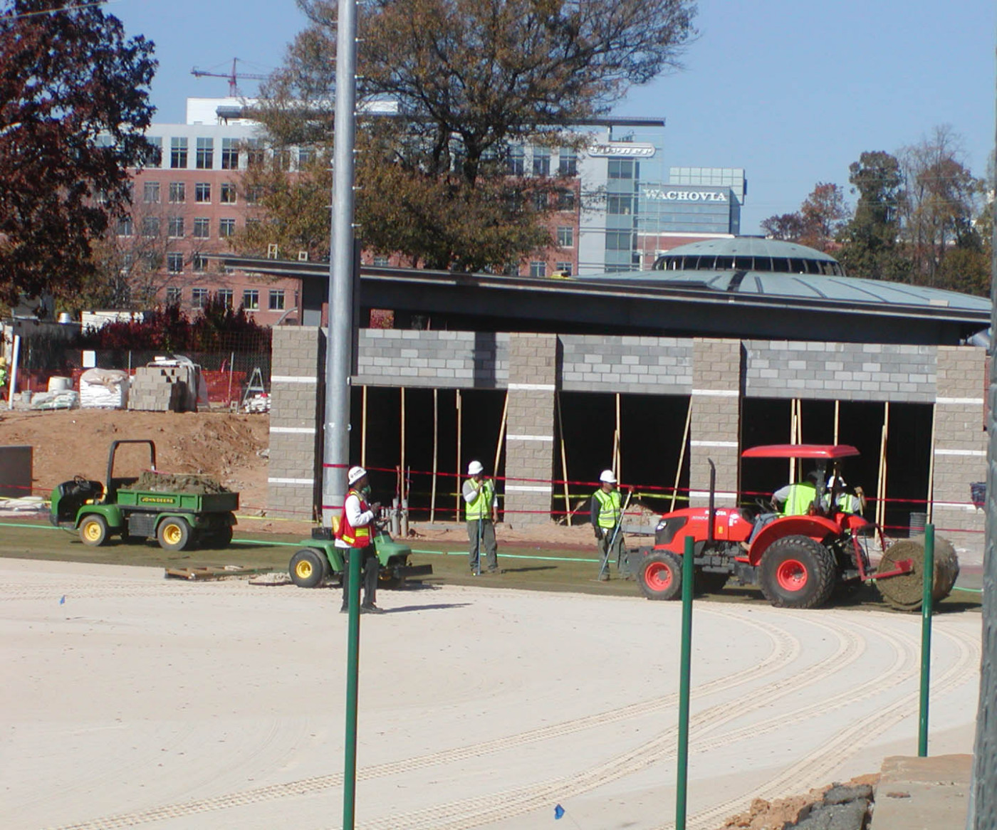 Sod is installed at the new stadium - 11/10/08