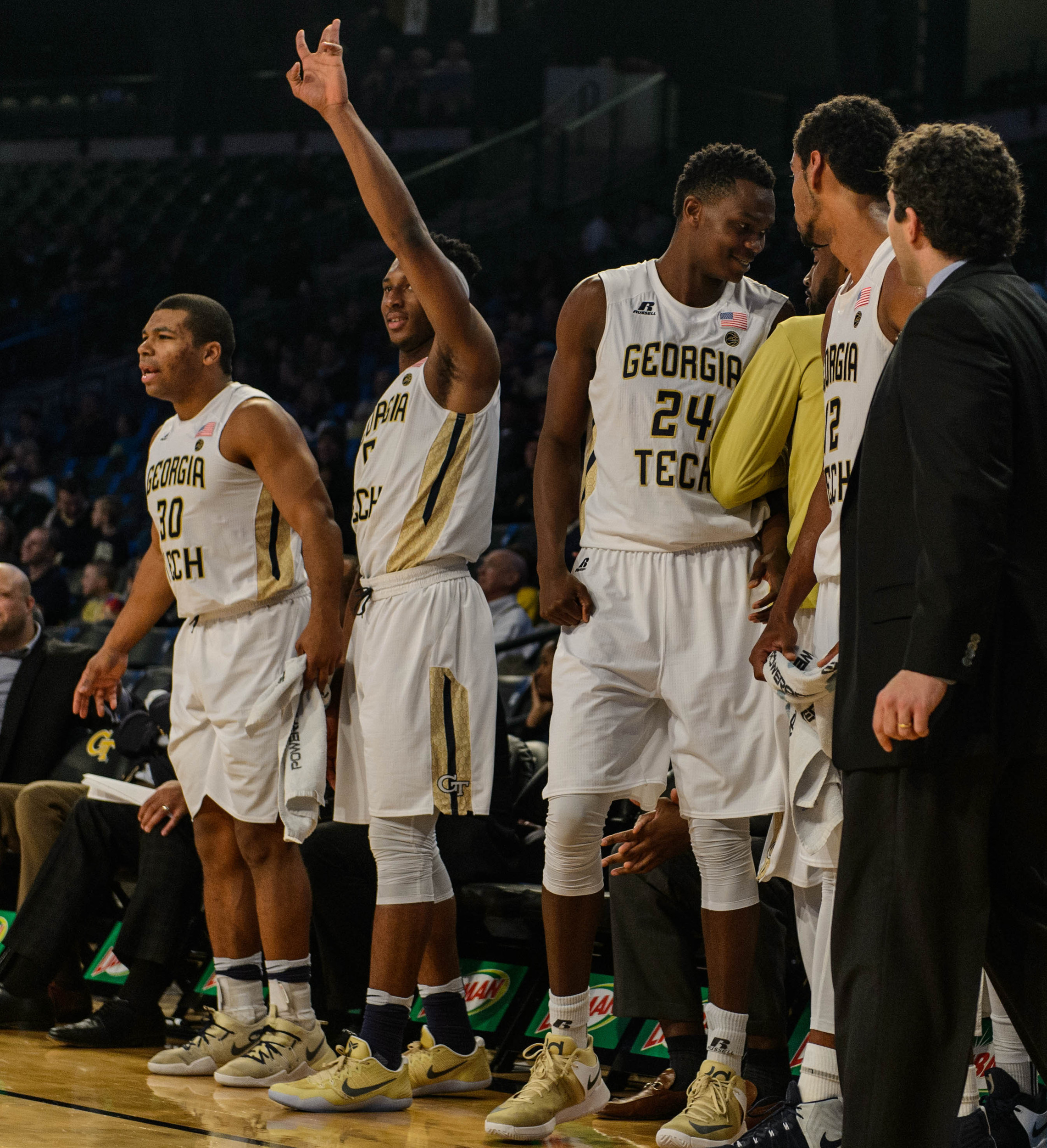 Corey Heyward (30), Sylvester Ogbonda (24), Josh Okogie (5)