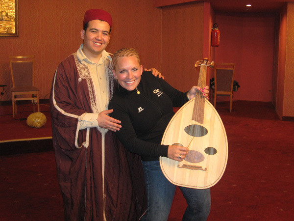 Jillian with the guitar legend of Tunisia