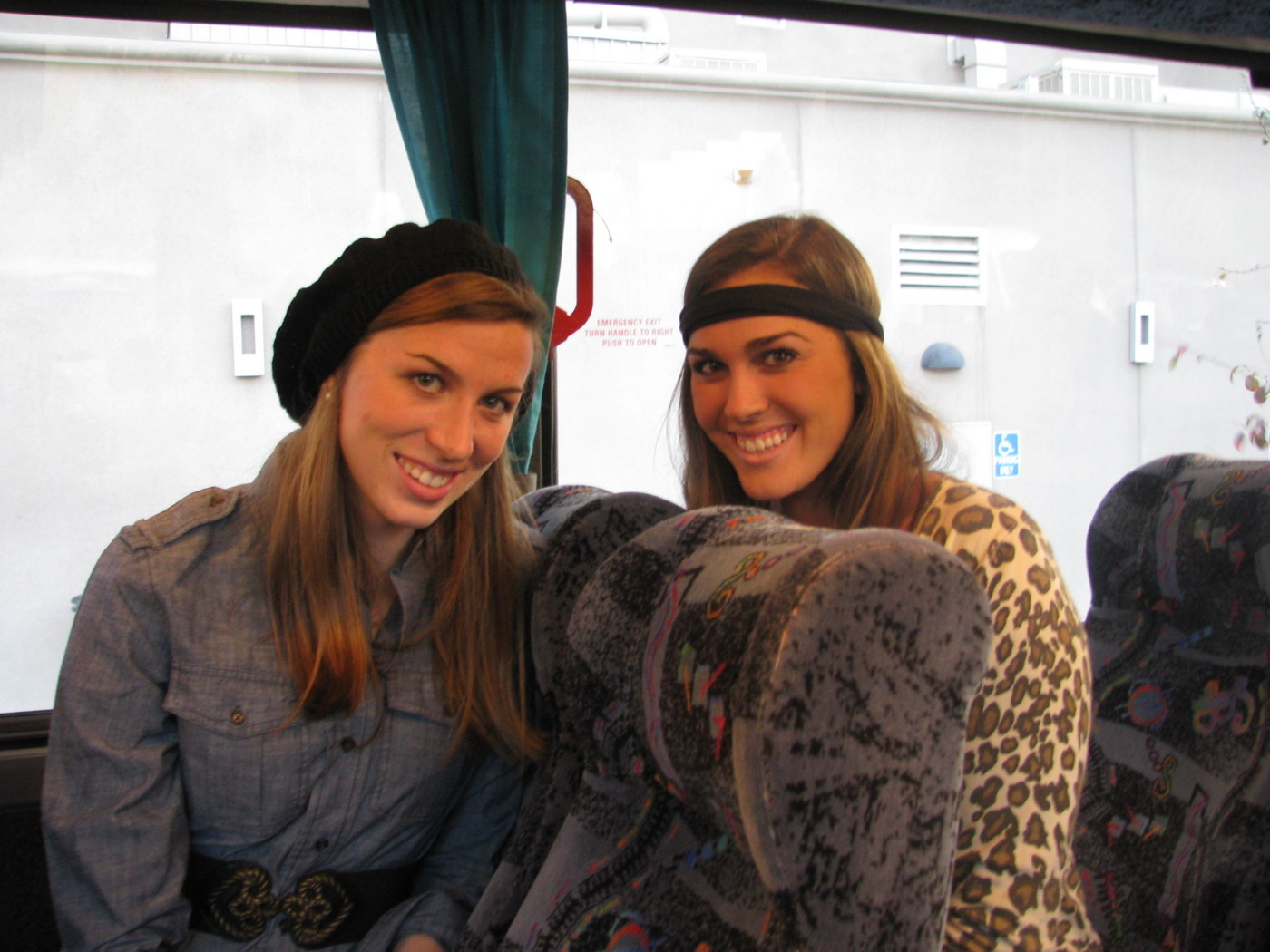 On the bus heading to Duke's in Malibu for dinner