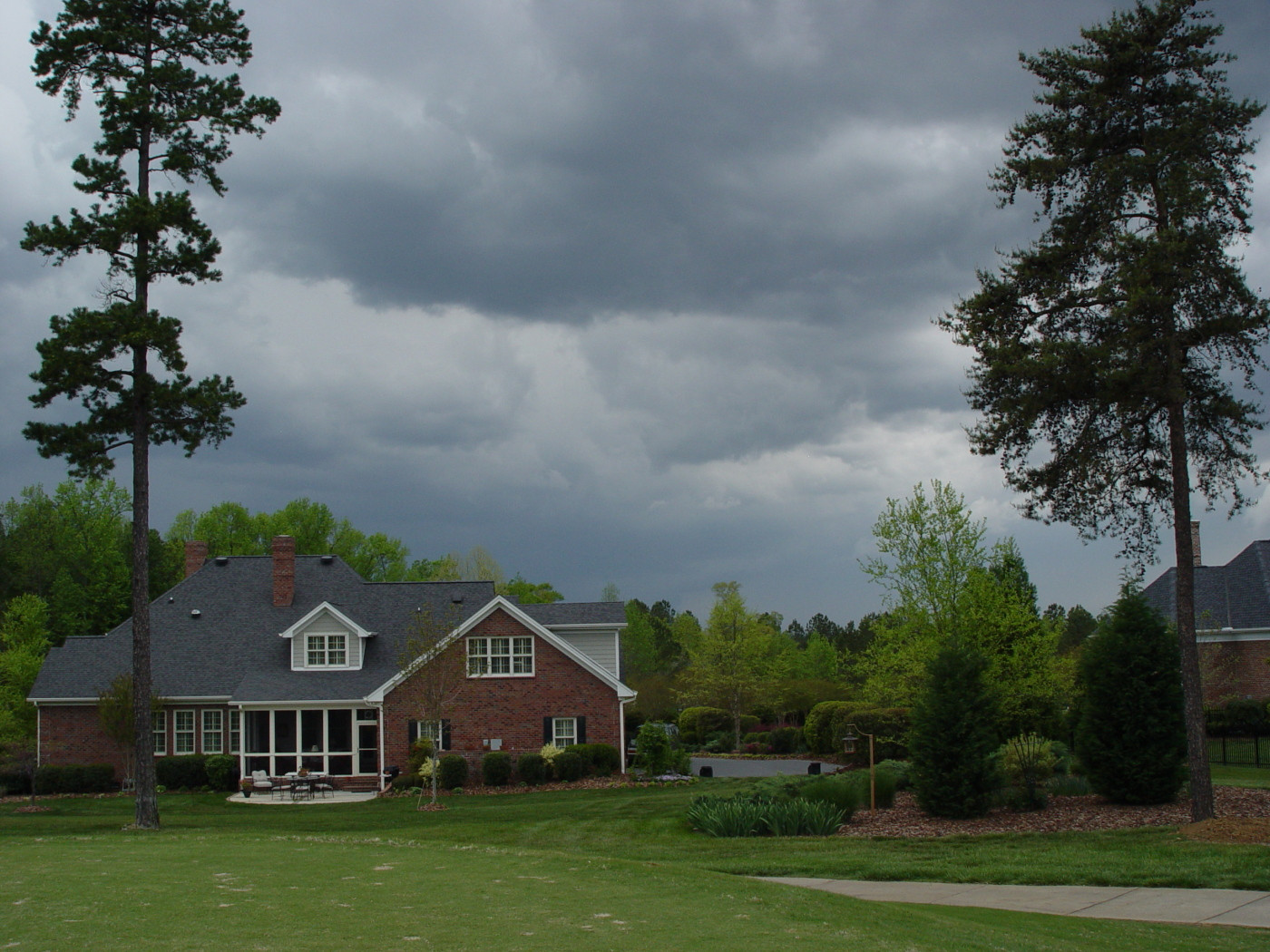 Play had been suspended, but the heavy stuff was yet to come during the final round of the ACC Golf Championship, April 20, 2008.