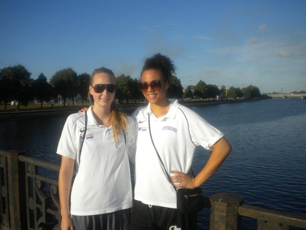 Danielle Hamilton-Carter and Frida Fogdemark at 2010 European Championships