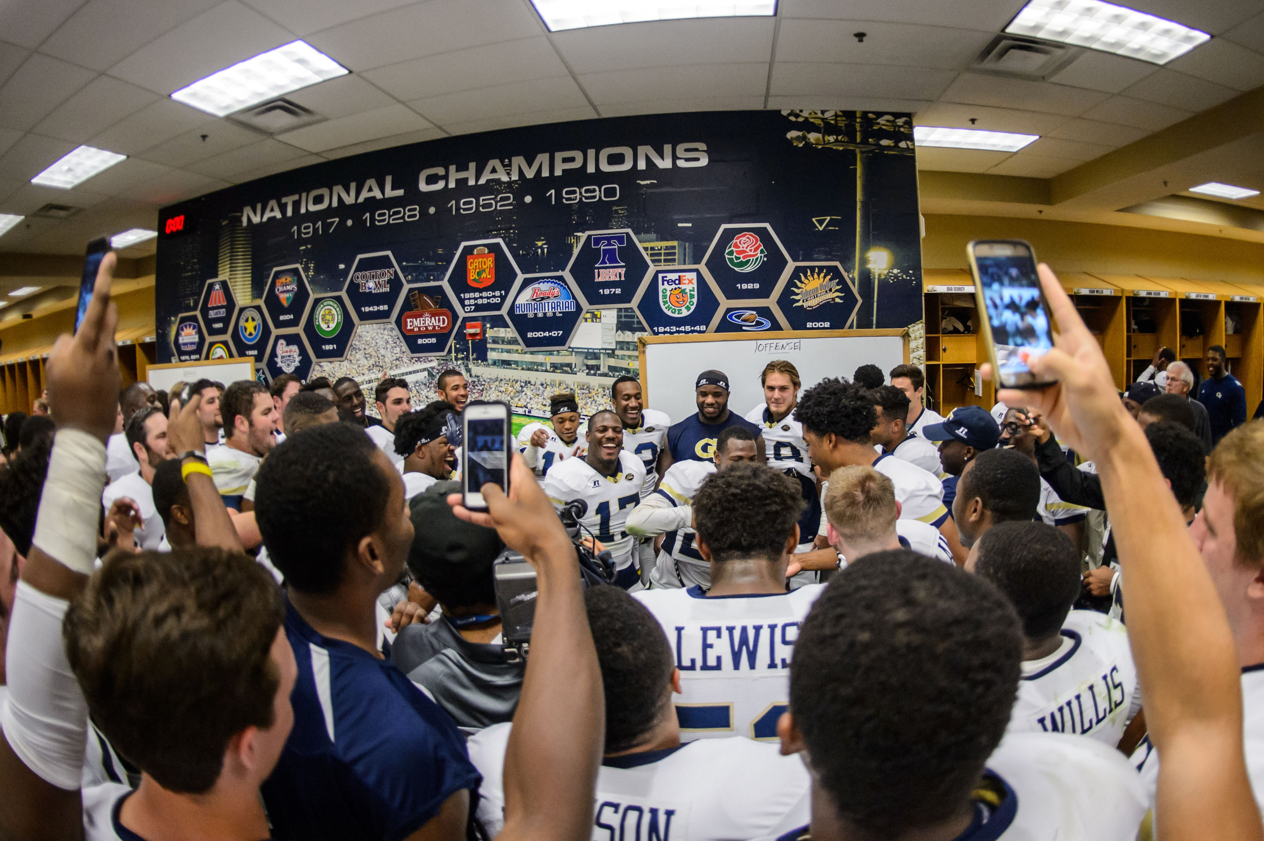 The Austin twins celebrate with their teammates