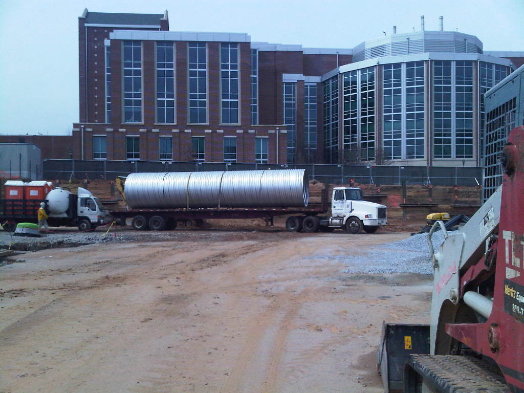 Week 10 - Photo taken on March 7, 2011 - Steel is being assembled on the site