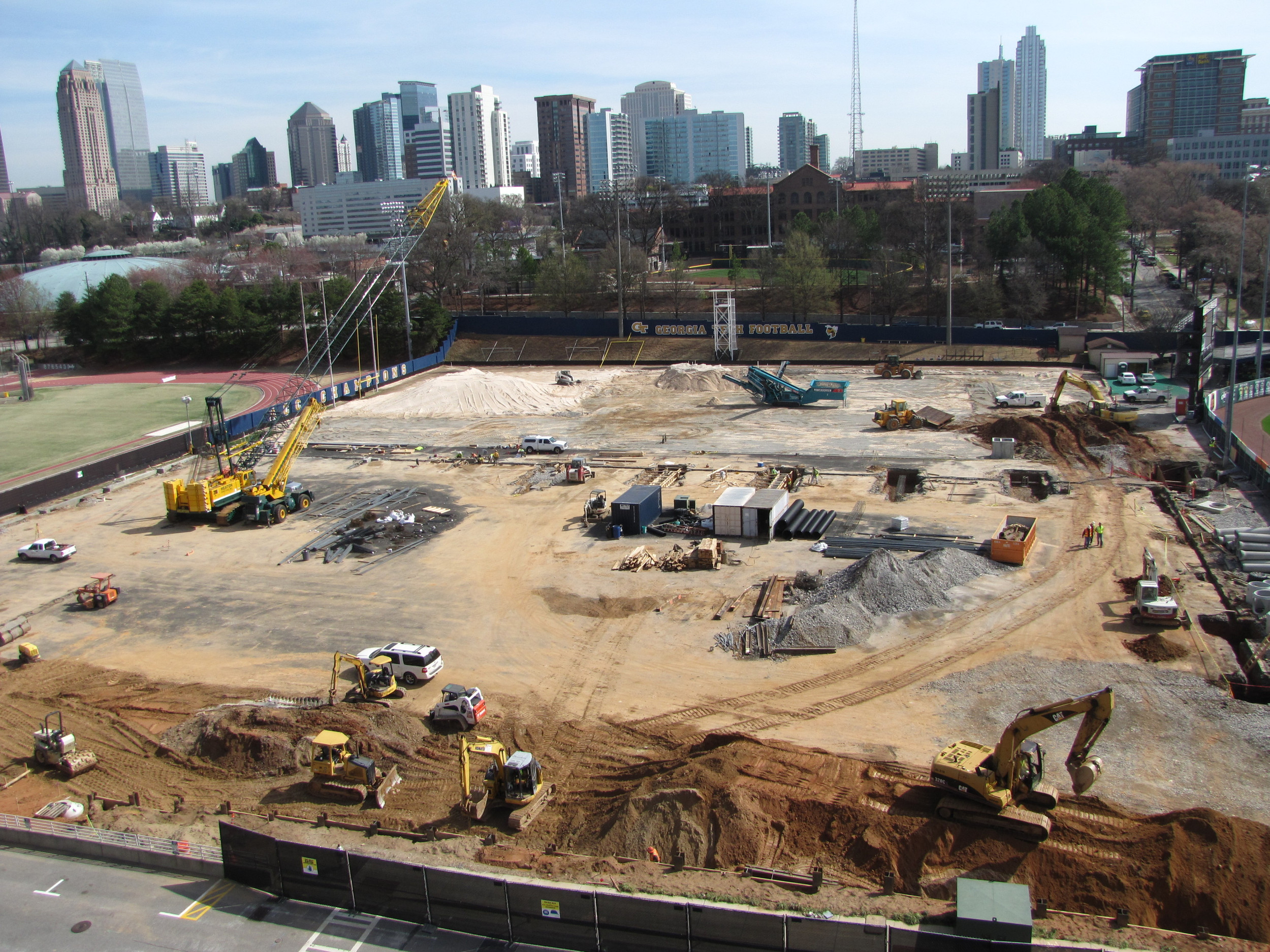 Week 9 - Photo taken on March 2, 2011 - Work is progressing on the Brock Indoor Football Practice Facility.