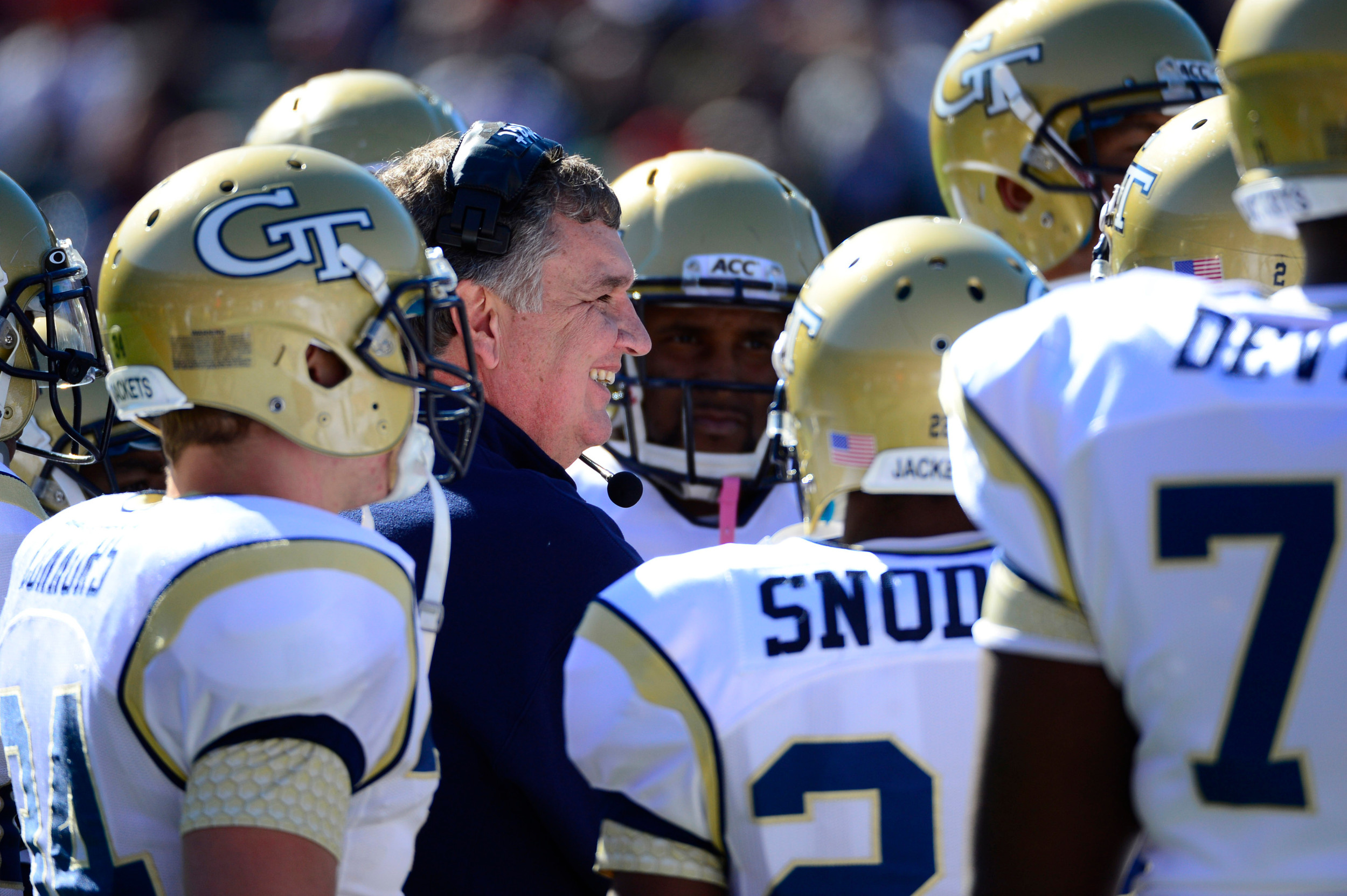 Paul Johnson reacts during the first quarter. Mandatory Credit: Bob Donnan-USA TODAY Sports