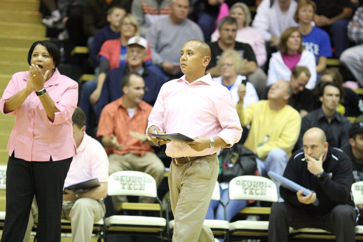Head Coach Tonya Johnson and Assistant Coach Ed Tolentino