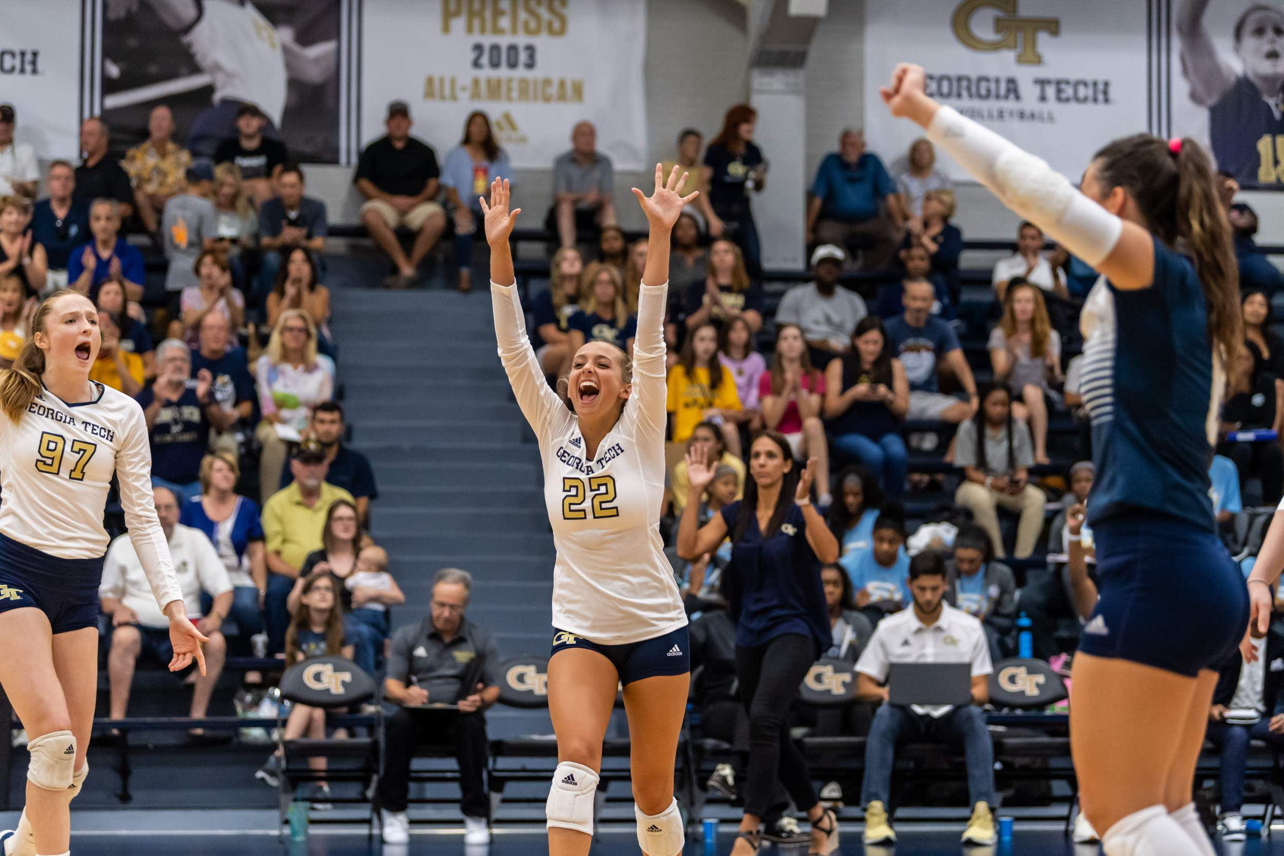 Photos Volleyball vs. Long Beach State Tech Yellow Jackets