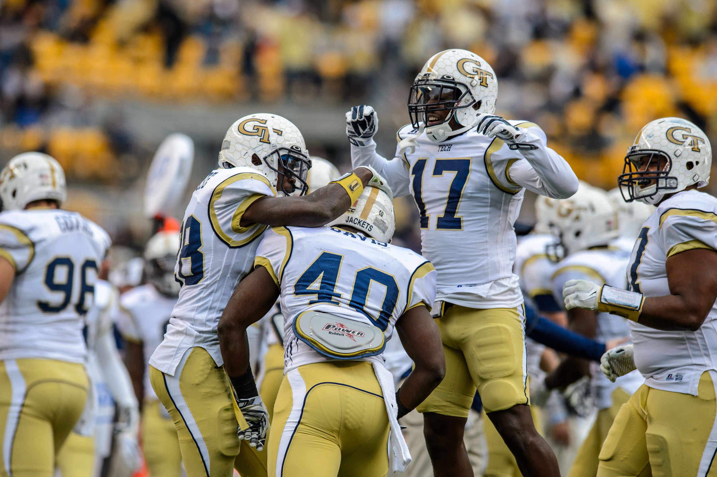 Lance Austin (17), P.J. Davis (40), D.J. White (28)