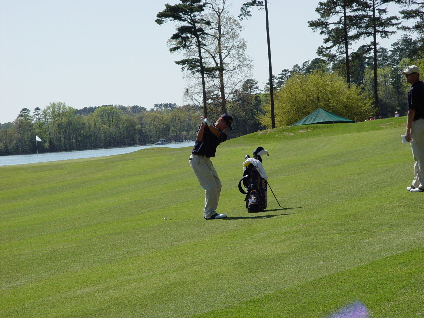 James White readies to hit his appraoch into the 18th green in the first round of ACC Golf Championship - April 17, 2009