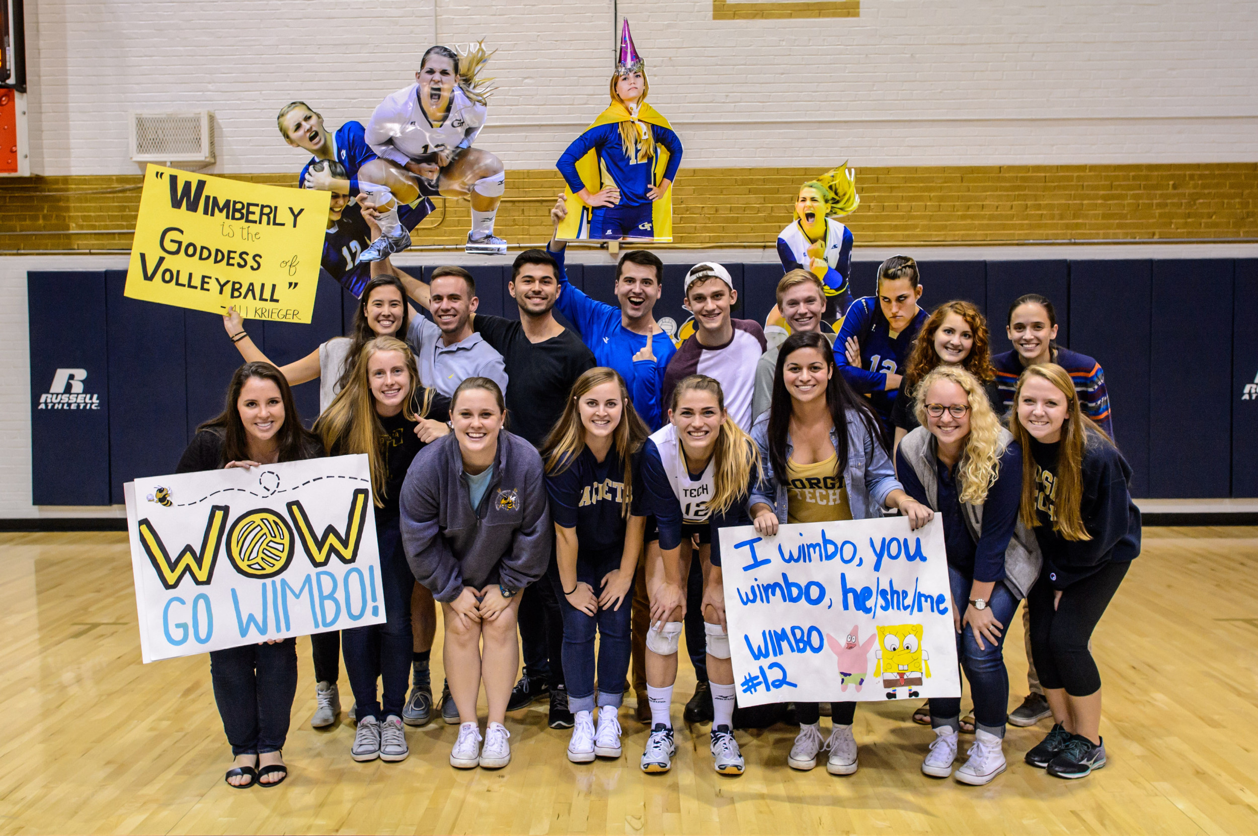 Wimberly Wilson (12) is surrounded by some of her fans after the match
