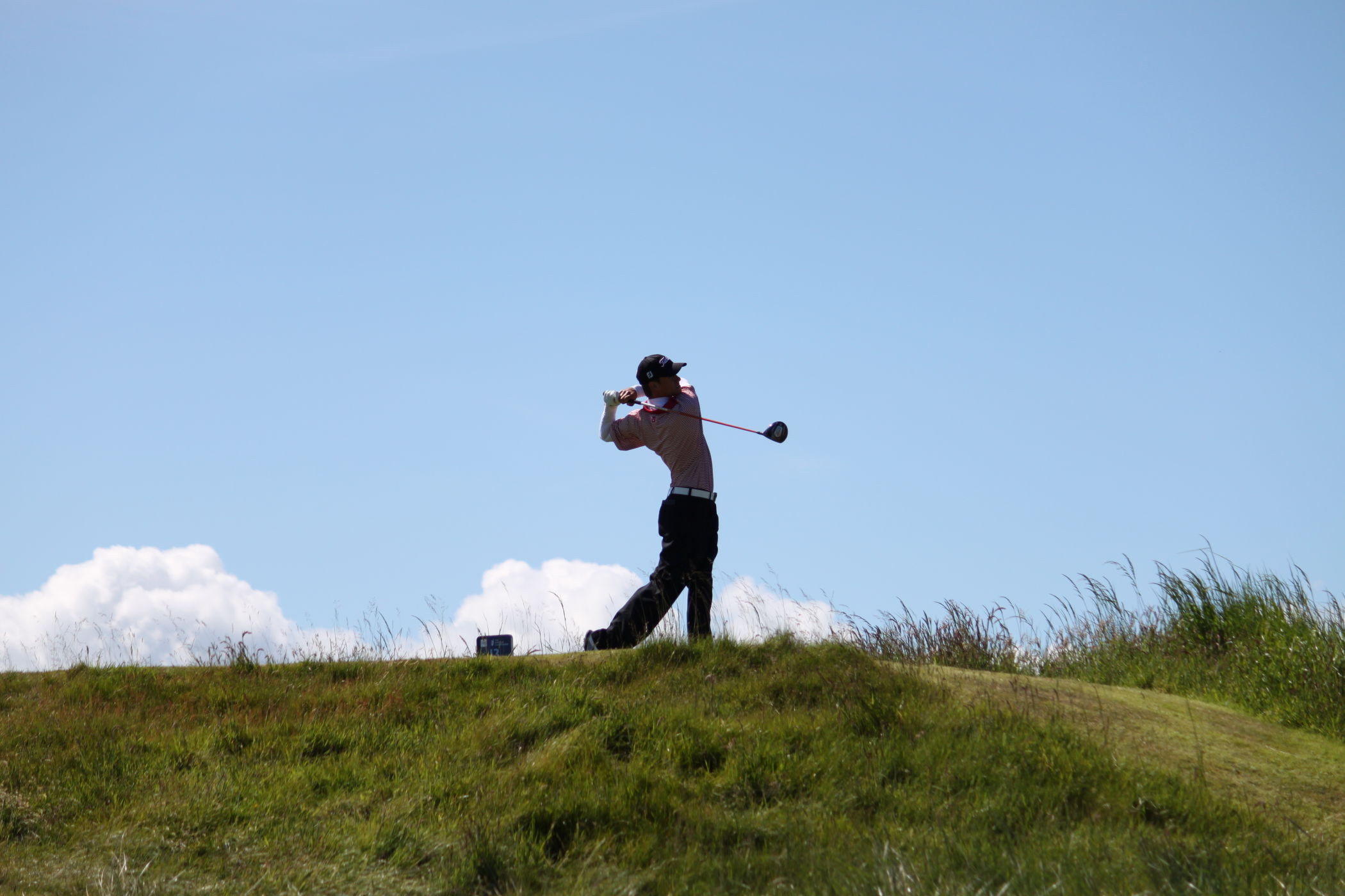 James White on the 13th tee during his first round of the British Amateur at Royal Troon - June 18, 2012