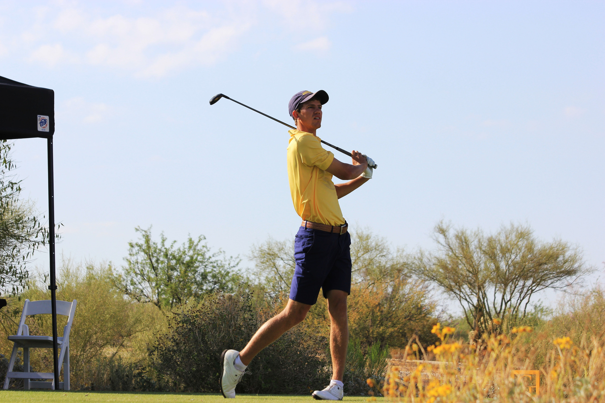 Michael Hines during the second round of the NCAA Tucson Golf Regional, Gallery Golf Club, Marana, Ariz.